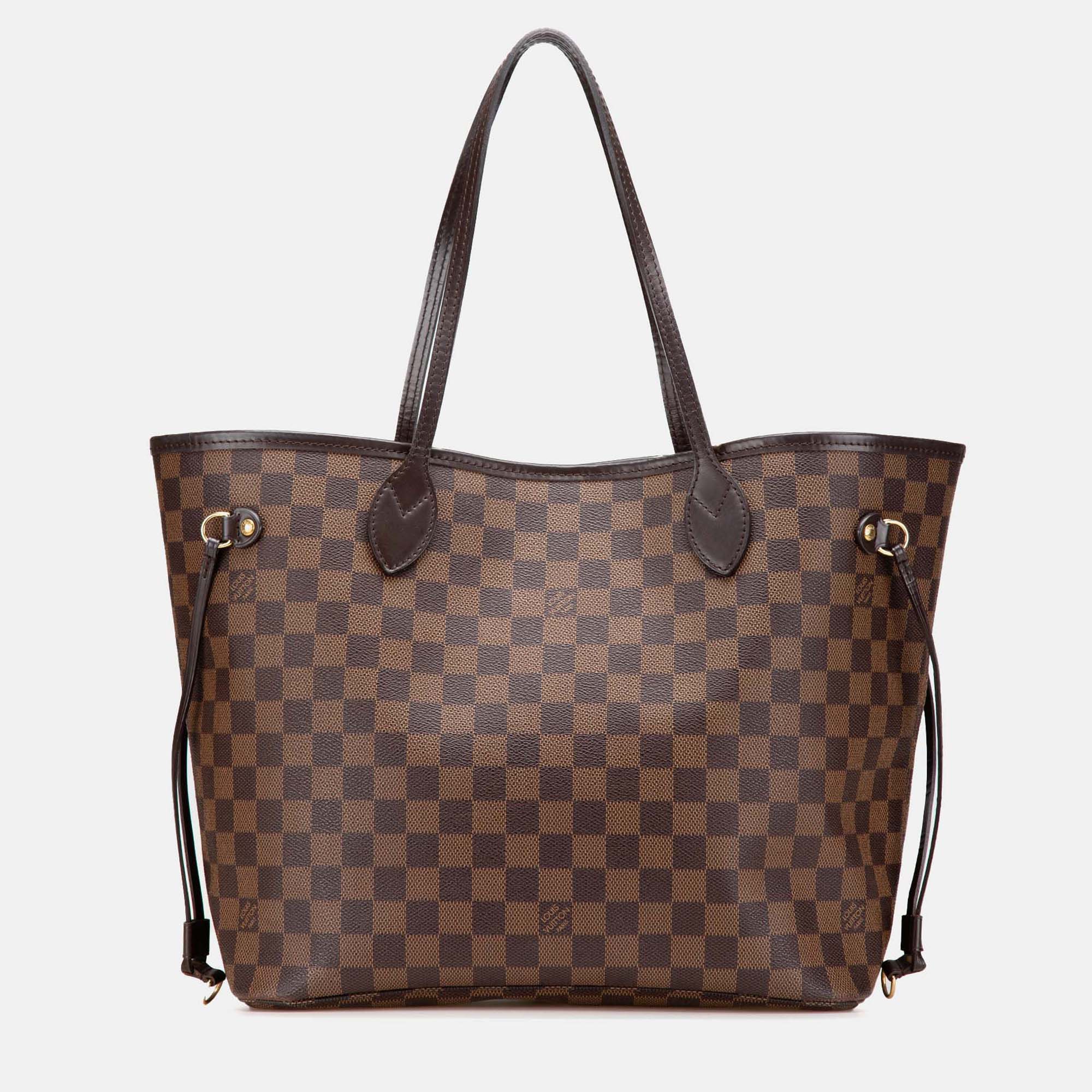 

Louis Vuitton Brown Damier Ebene Neverfull MM