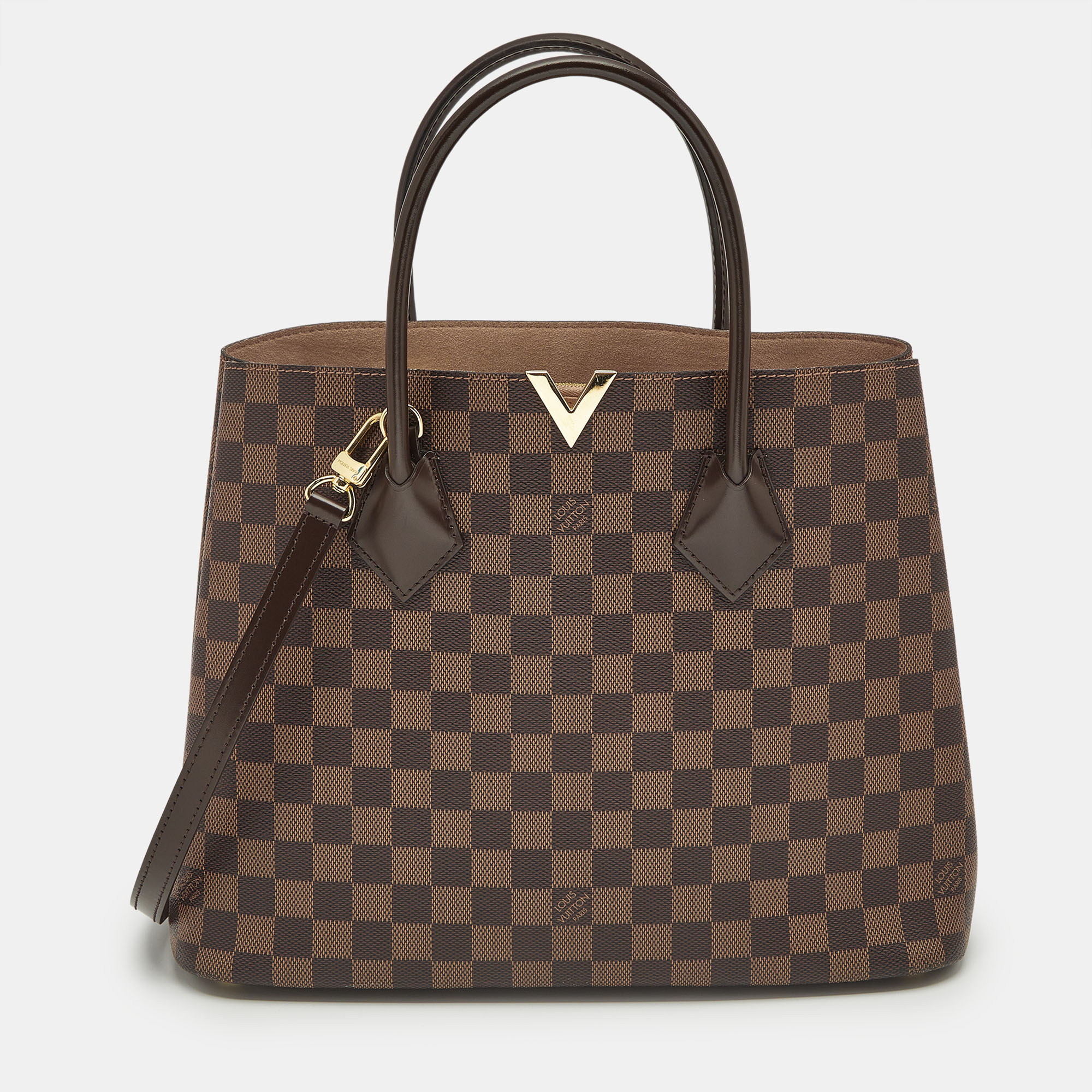 

Louis Vuitton Damier Ebene Canvas Kensington V Bag, Brown