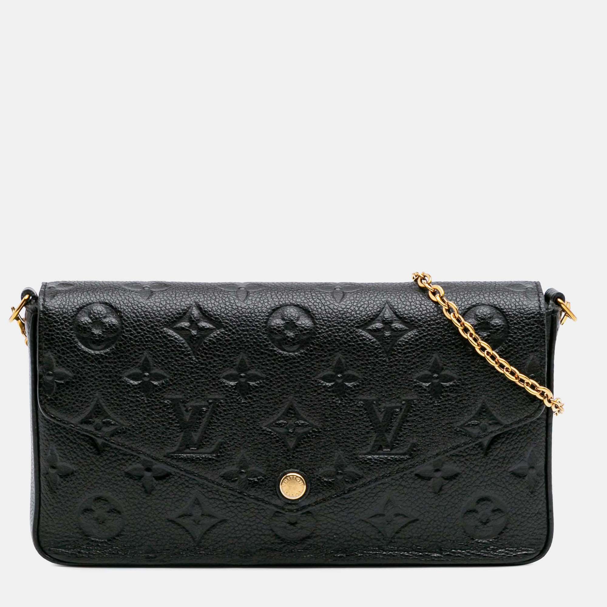 

Louis Vuitton Black Monogram Empreinte Pochette Felicie