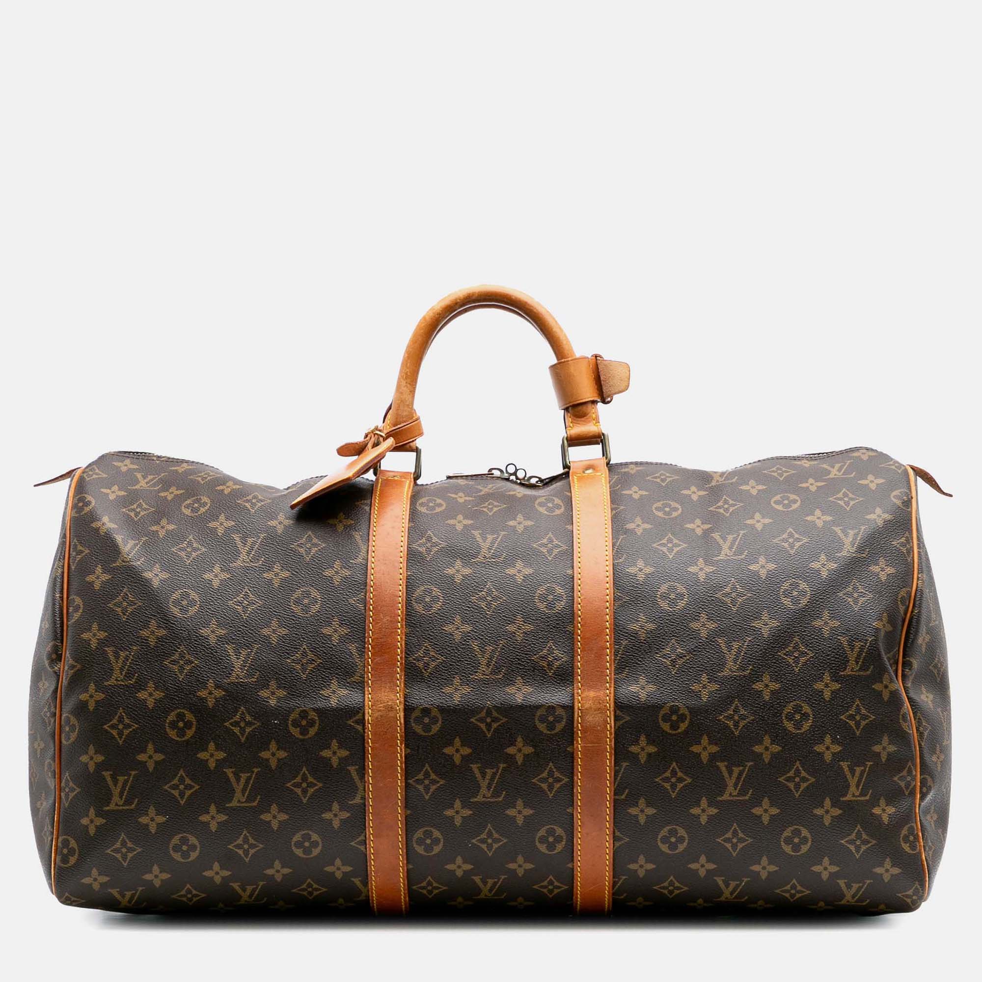 

Louis Vuitton Brown Monogram Keepall 55