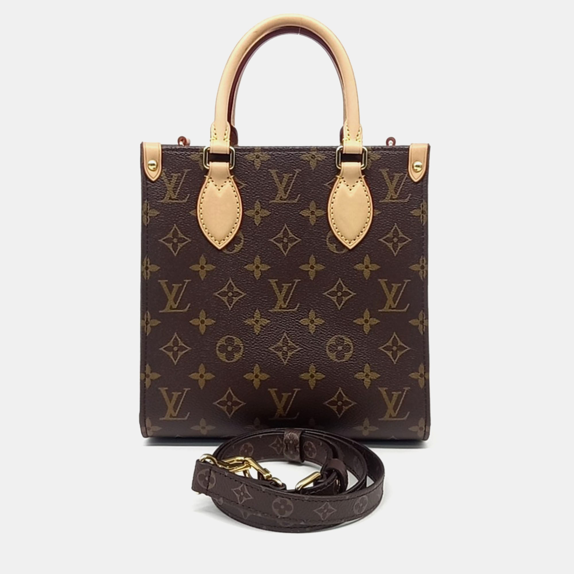 

Louis Vuitton Brown Coated Canvas Monogram Sac Pla BB