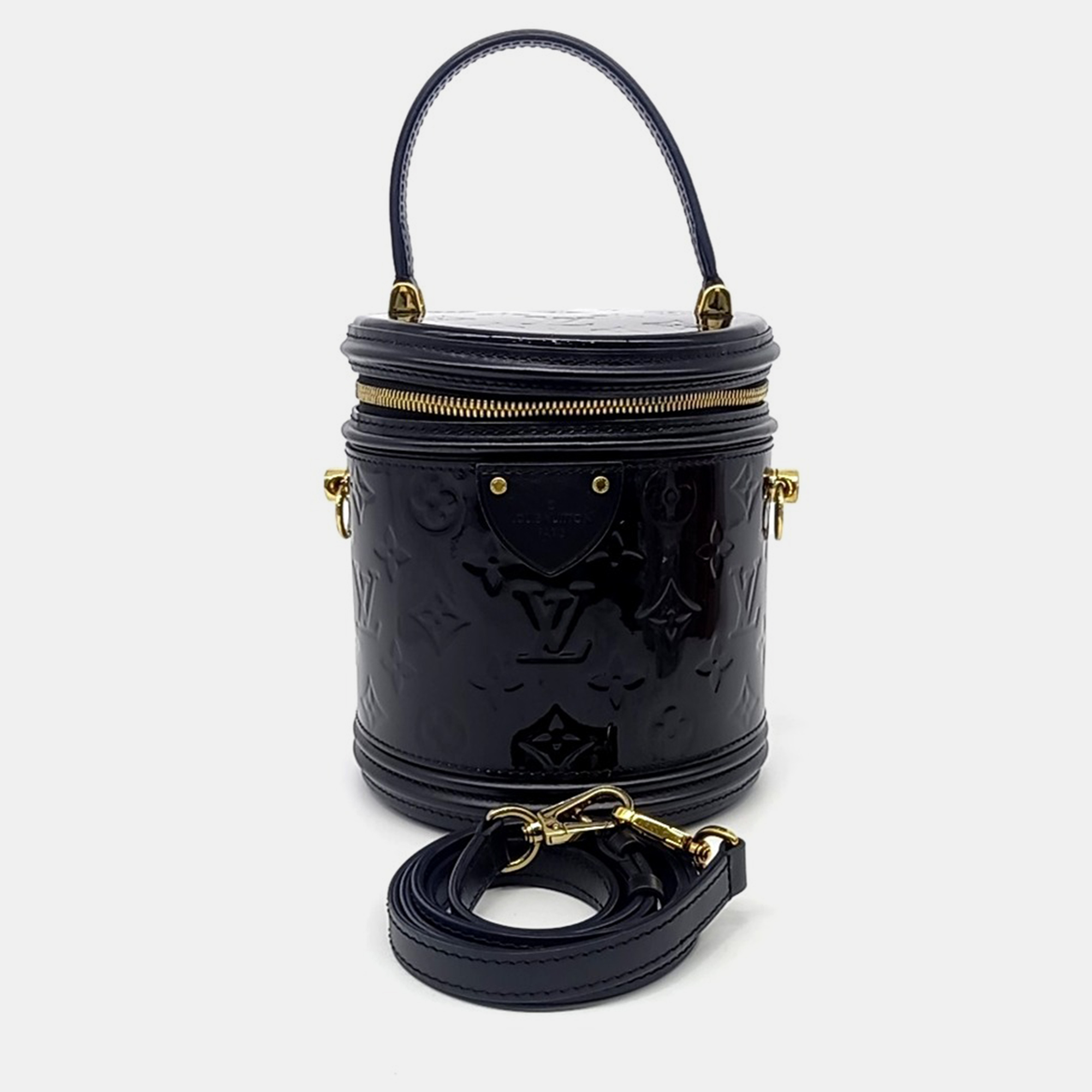 

Louis Vuitton Black Patent Leather Vernis Cannes bag
