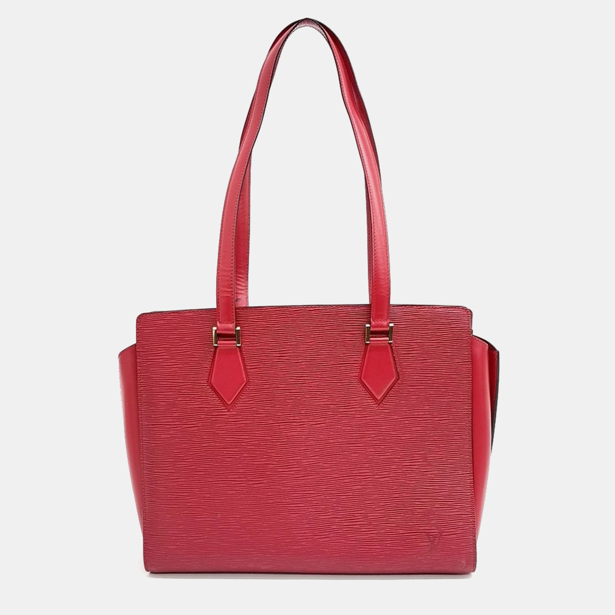 

Louis Vuitton Red Epi Leather Duplex Shoulder Bag