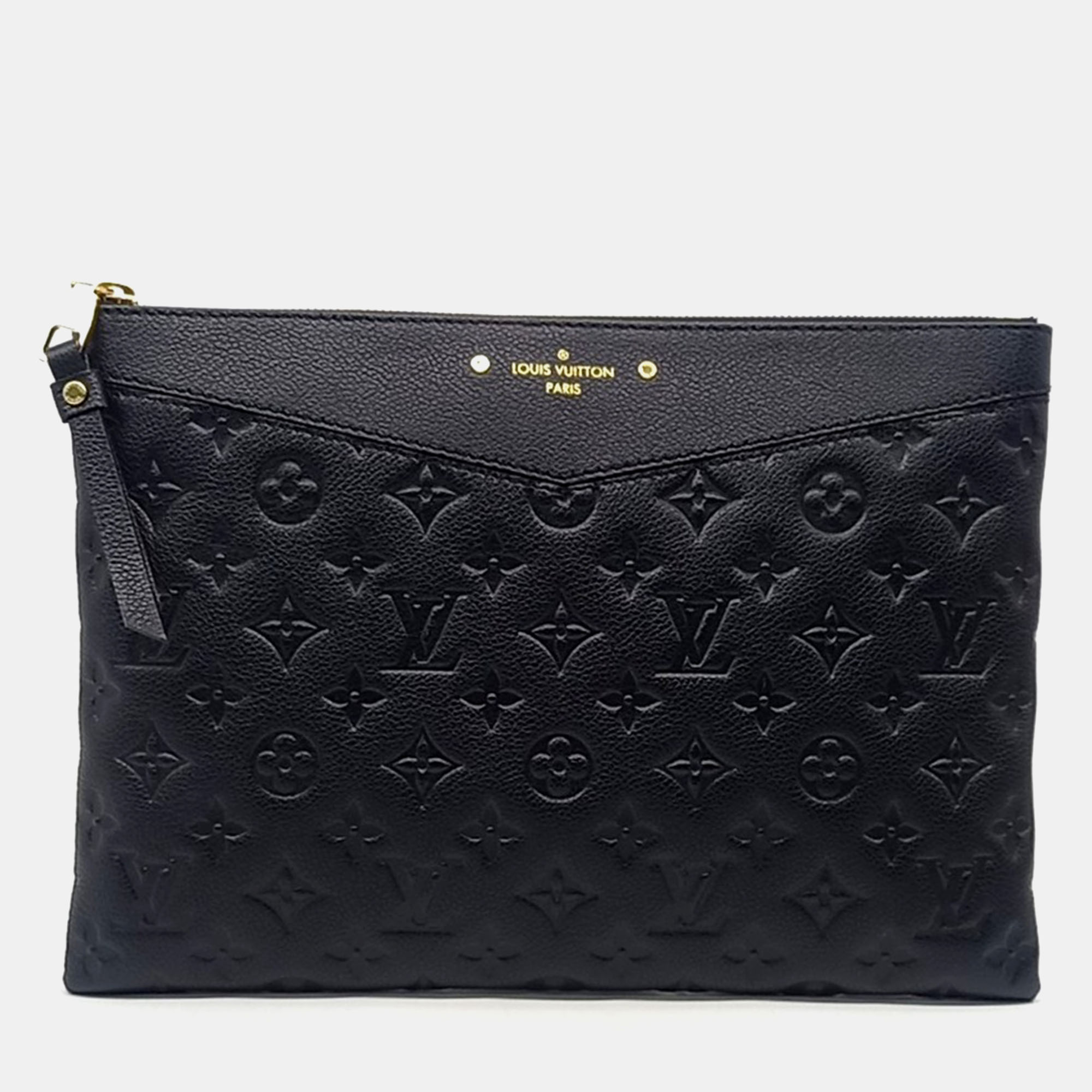 

Louis Vuitton Black Leather Empreinte Daily Clutch