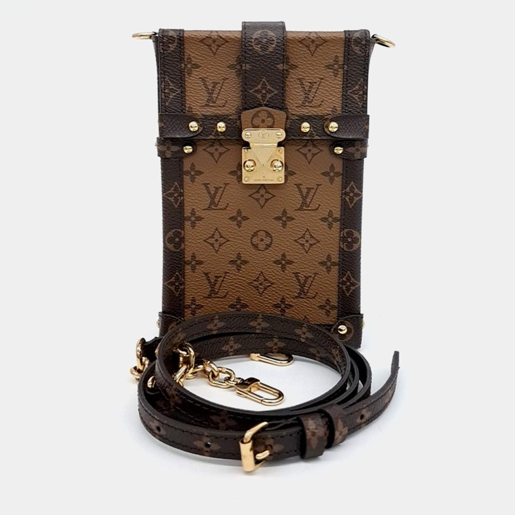 

Louis Vuitton Brown Coated Canvas Trunk Crossbody Bag