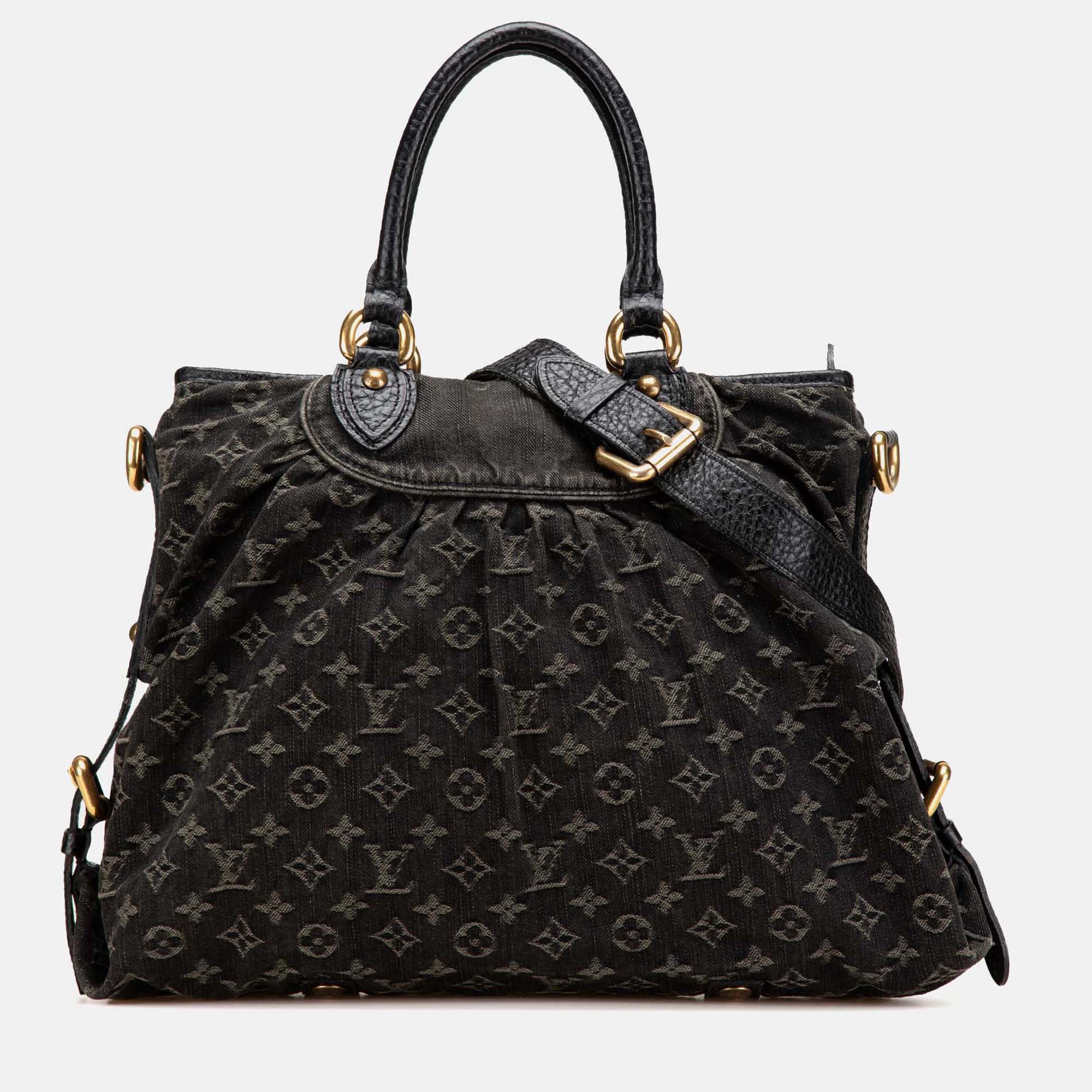 

Louis Vuitton Black Monogram Denim Neo Cabby MM