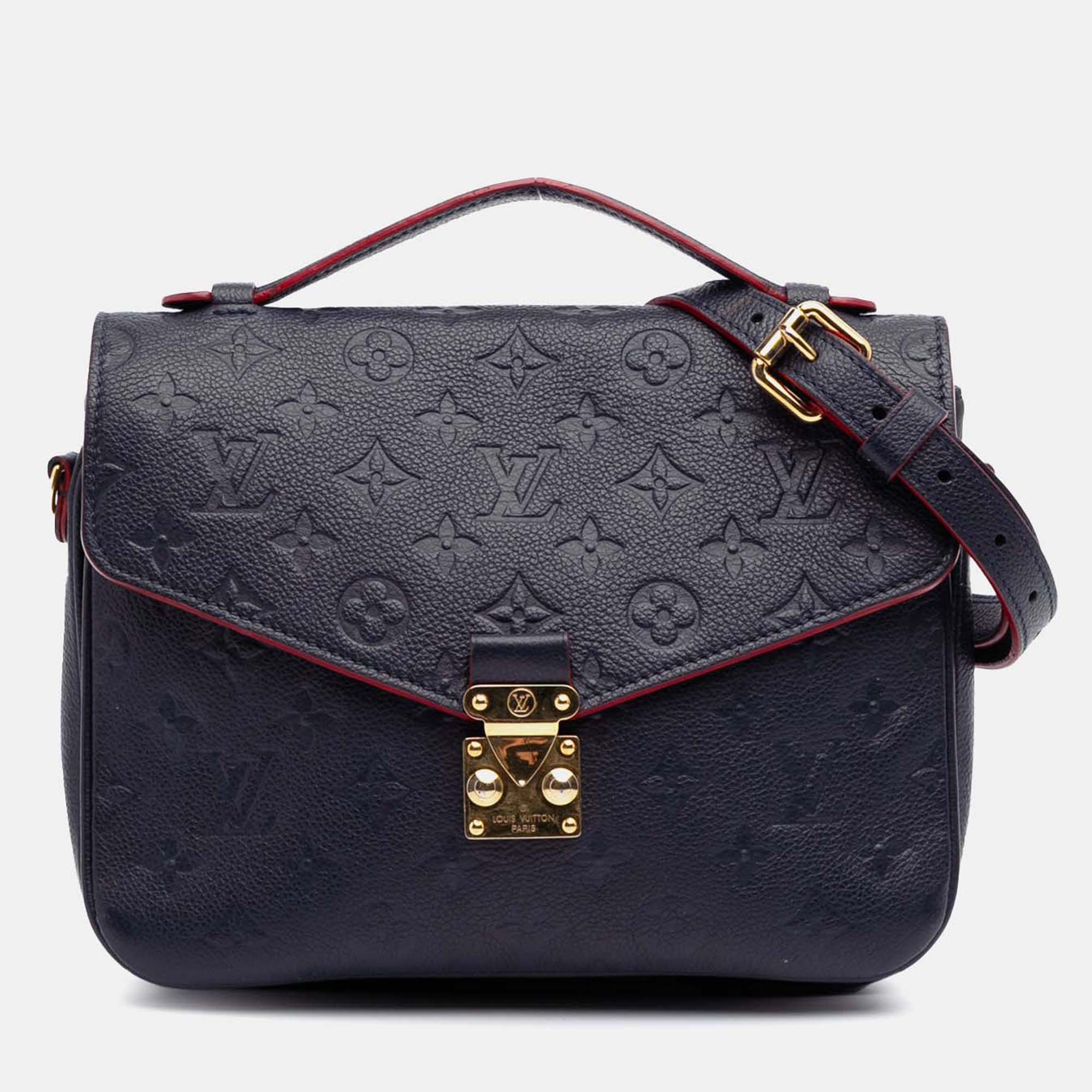 

Louis Vuitton Navy Blue Monogram Empreinte Pochette Metis