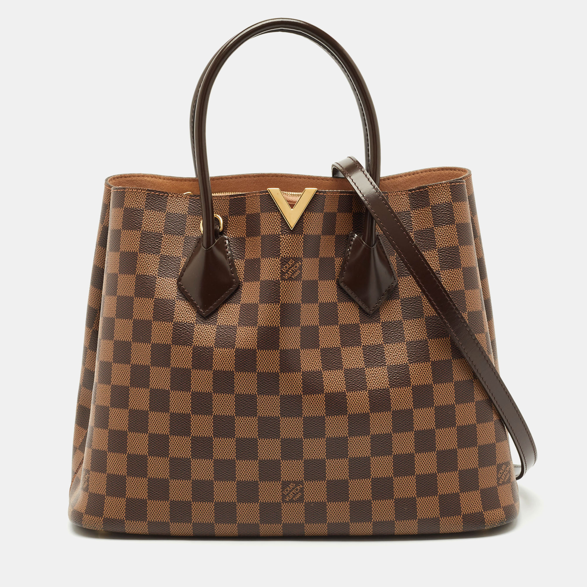 

Louis Vuitton Damier Ebene Canvas Kensington V Bag, Brown