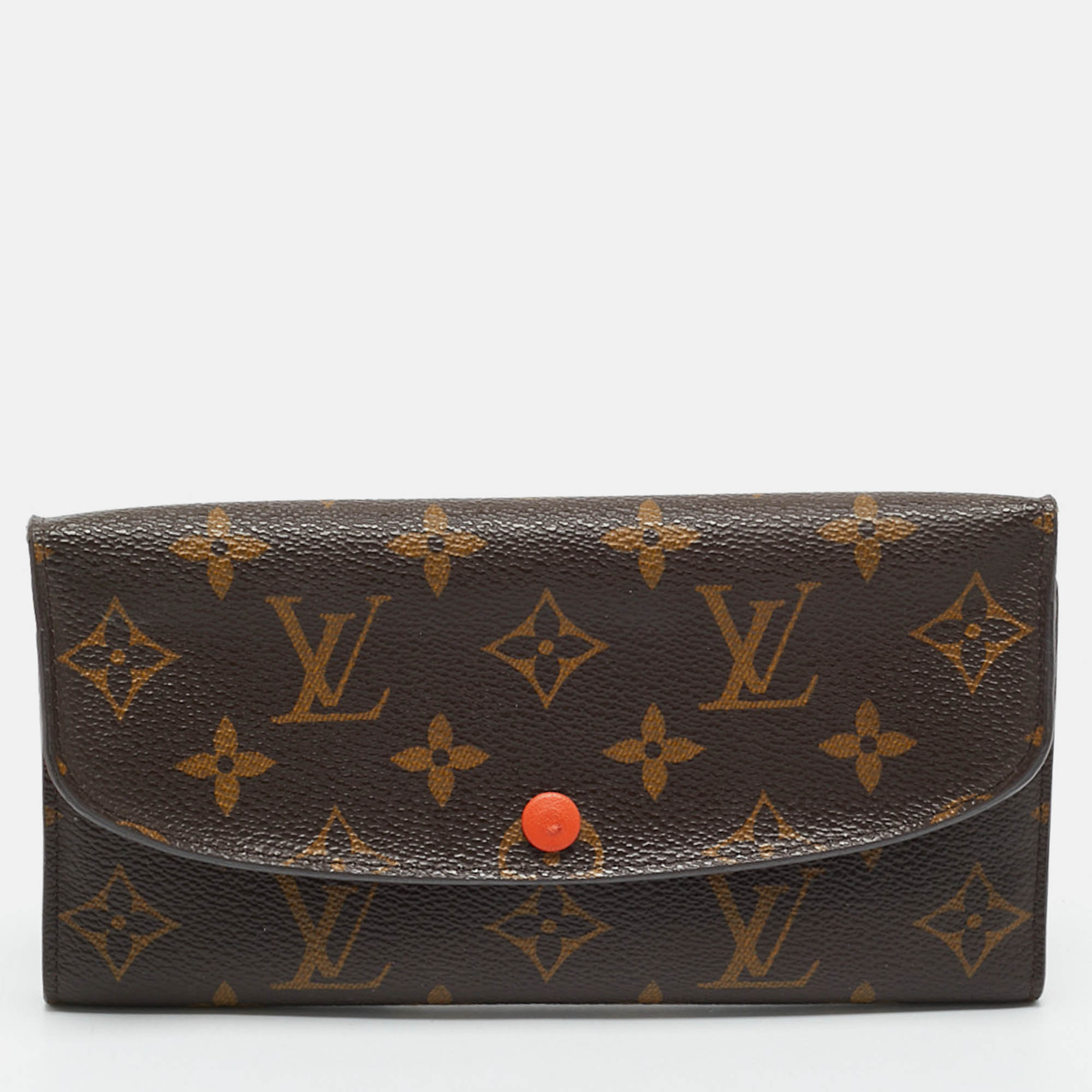 

Louis Vuitton Monogram Canvas Emilie Wallet, Brown