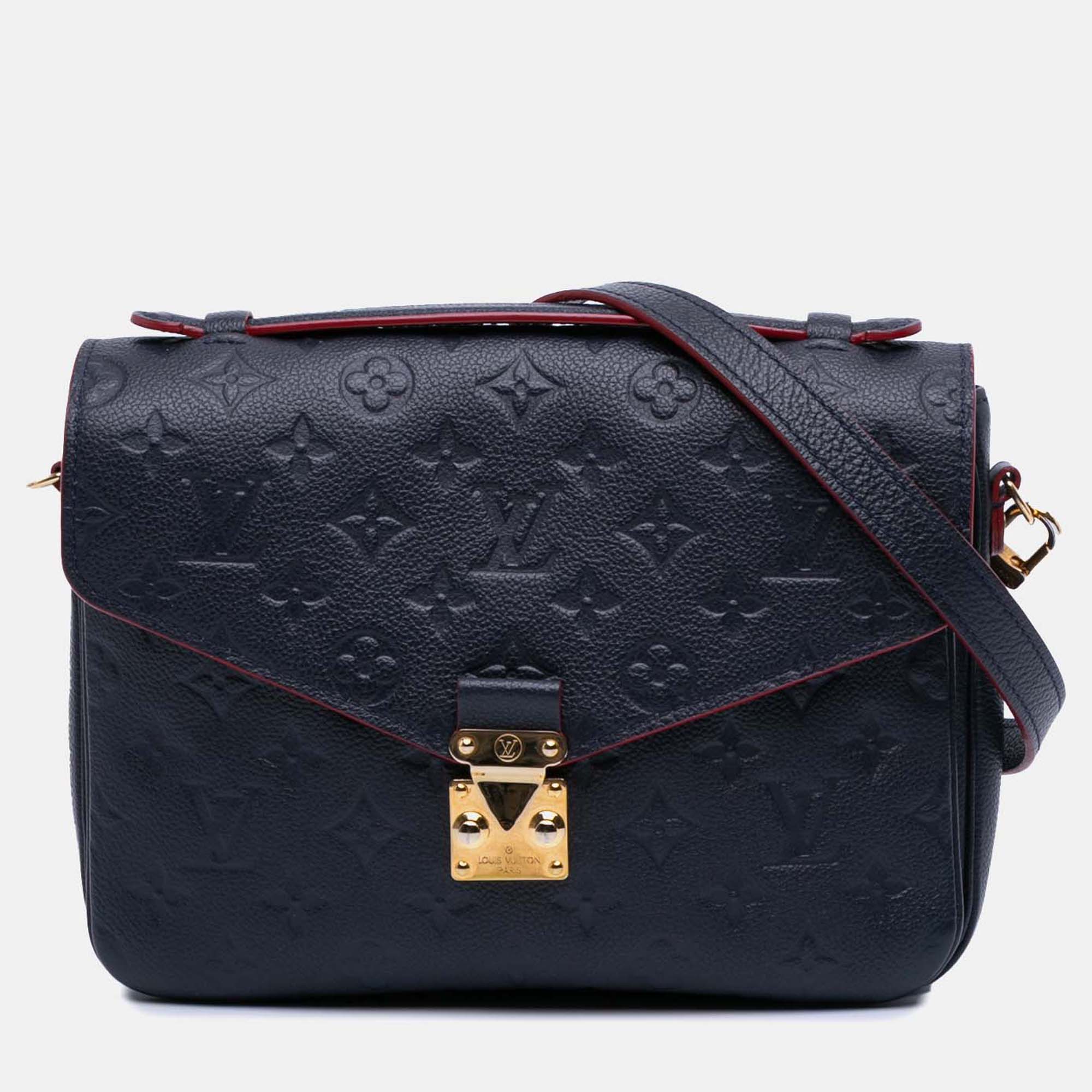 

Louis Vuitton Navy Blue Monogram Empreinte Pochette Metis