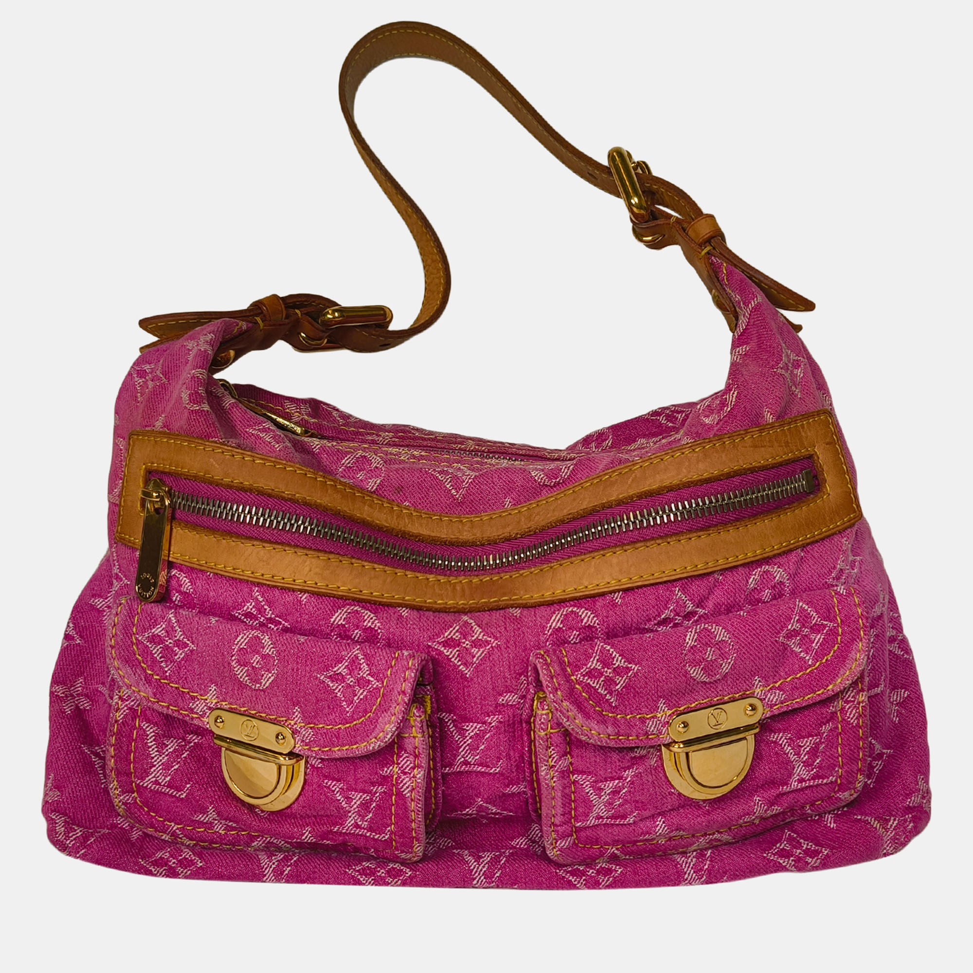 

Louis Vuitton Baggy PM Pink Monogram Denim Shoulder Bag