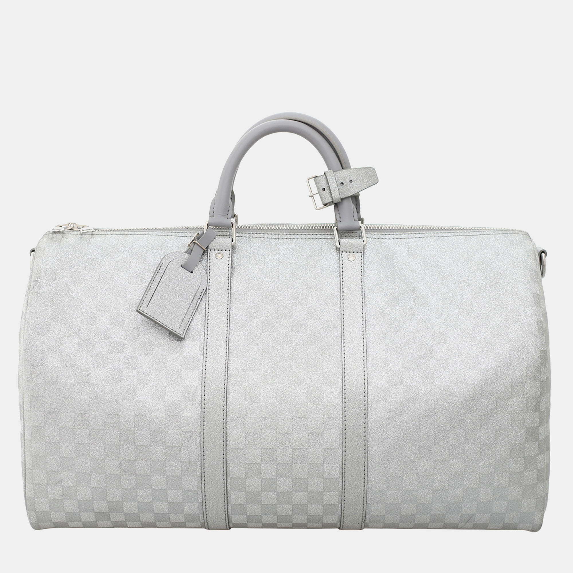 

Louis Vuitton Damier Glitter Keepall Bandouliere 50 Silver Bag