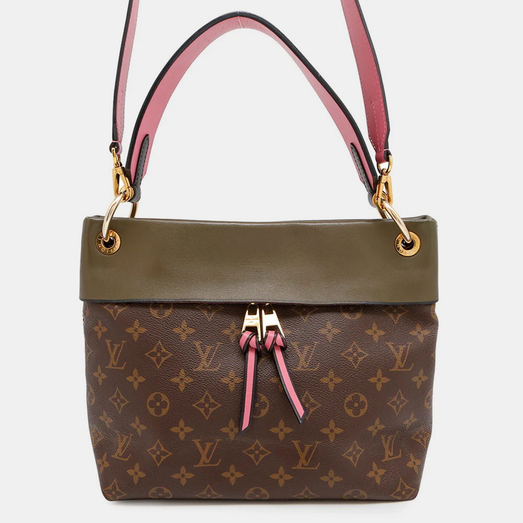 

Louis Vuitton Tuileries Besace Khaki Pink Monogram Canvas Shoulder Bag, Green