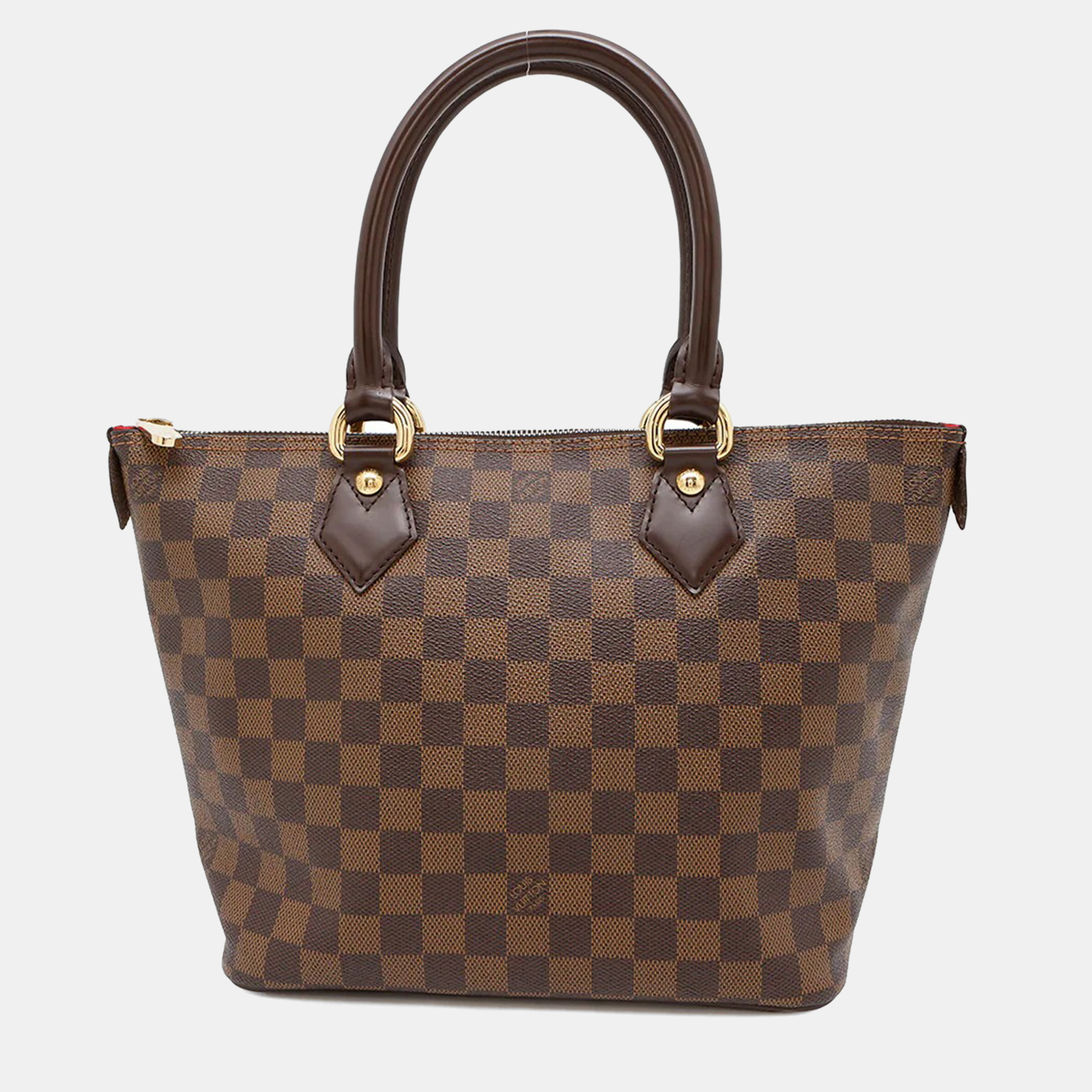 

Louis Vuitton Saleya PM Red Damier Ebene Canvas Tote Bag, Brown