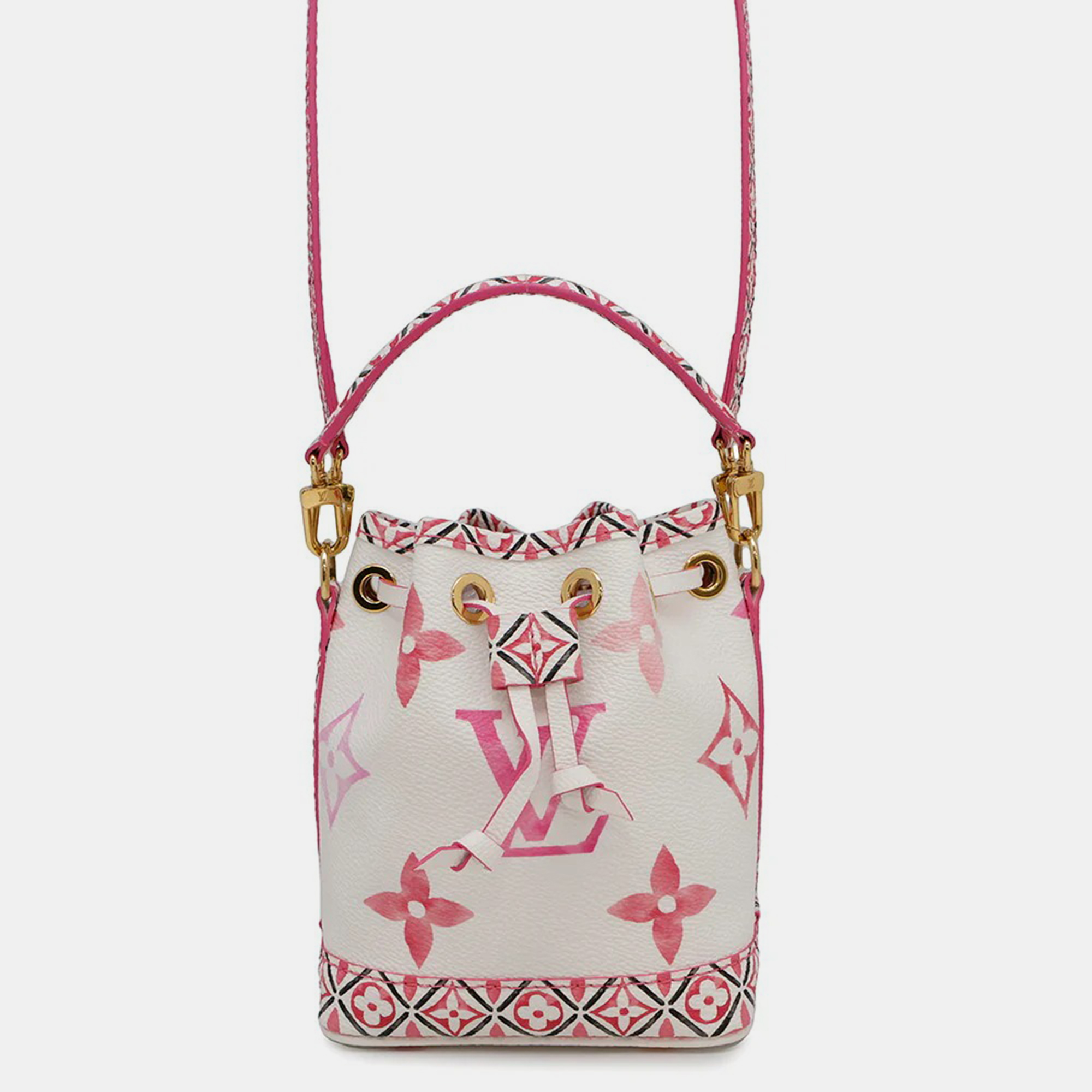 

Louis Vuitton Nano Noe Rose Monogram Canvas Shoulder Bag, Pink