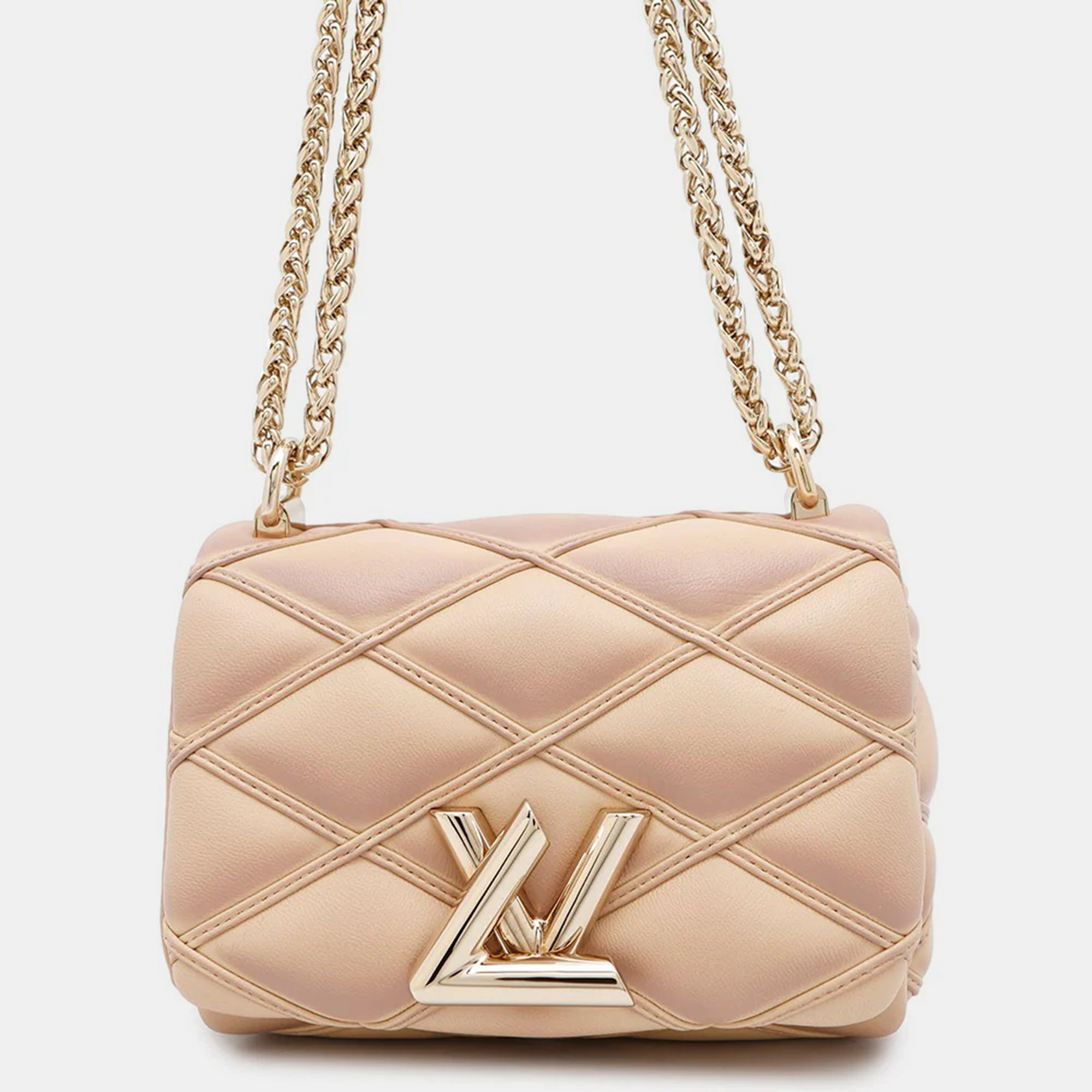 

Louis Vuitton Maltage Pico Go-14 Beige Lambskin Chain Shoulder Bag