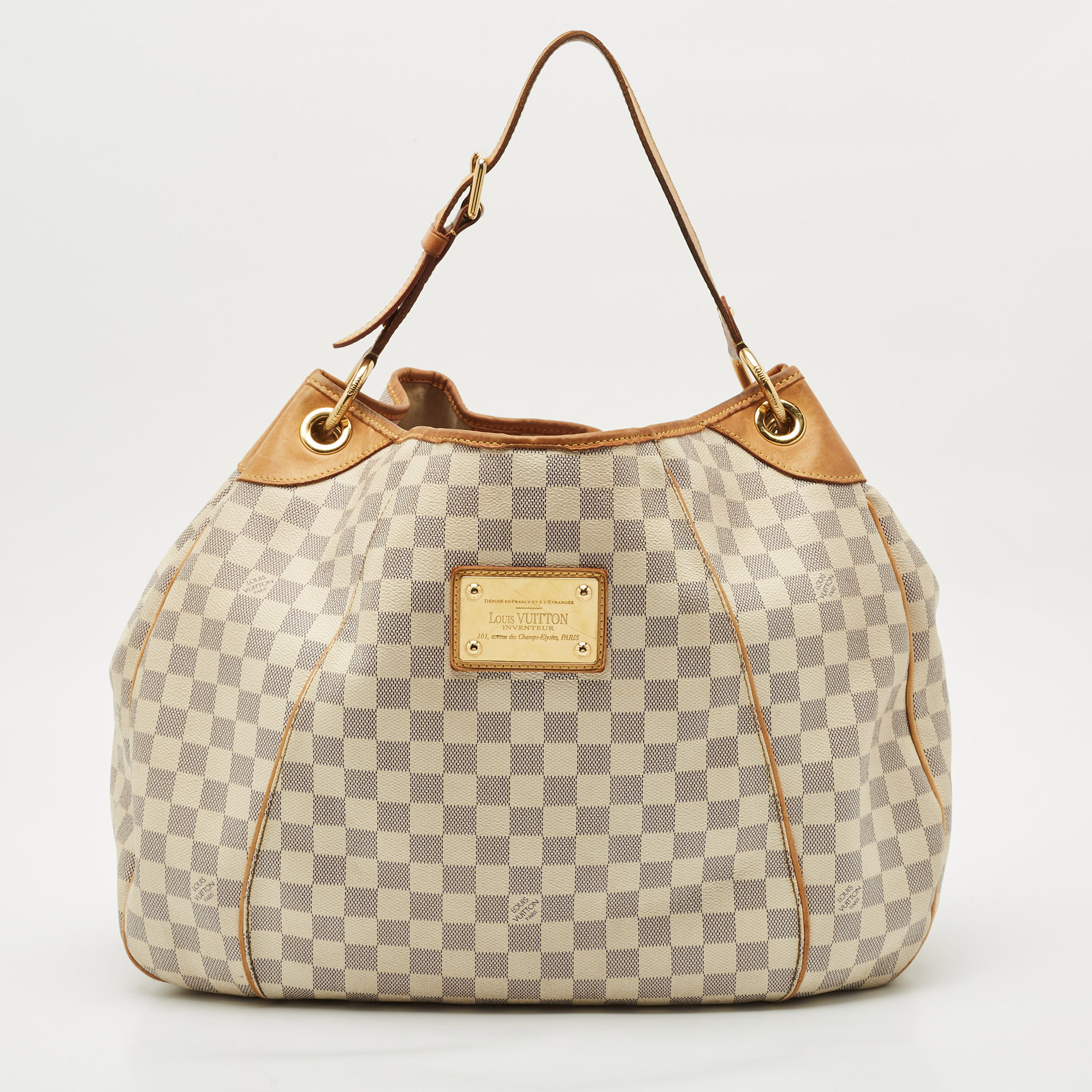 

Louis Vuitton Damier Azur Canvas Galliera GM Bag, White