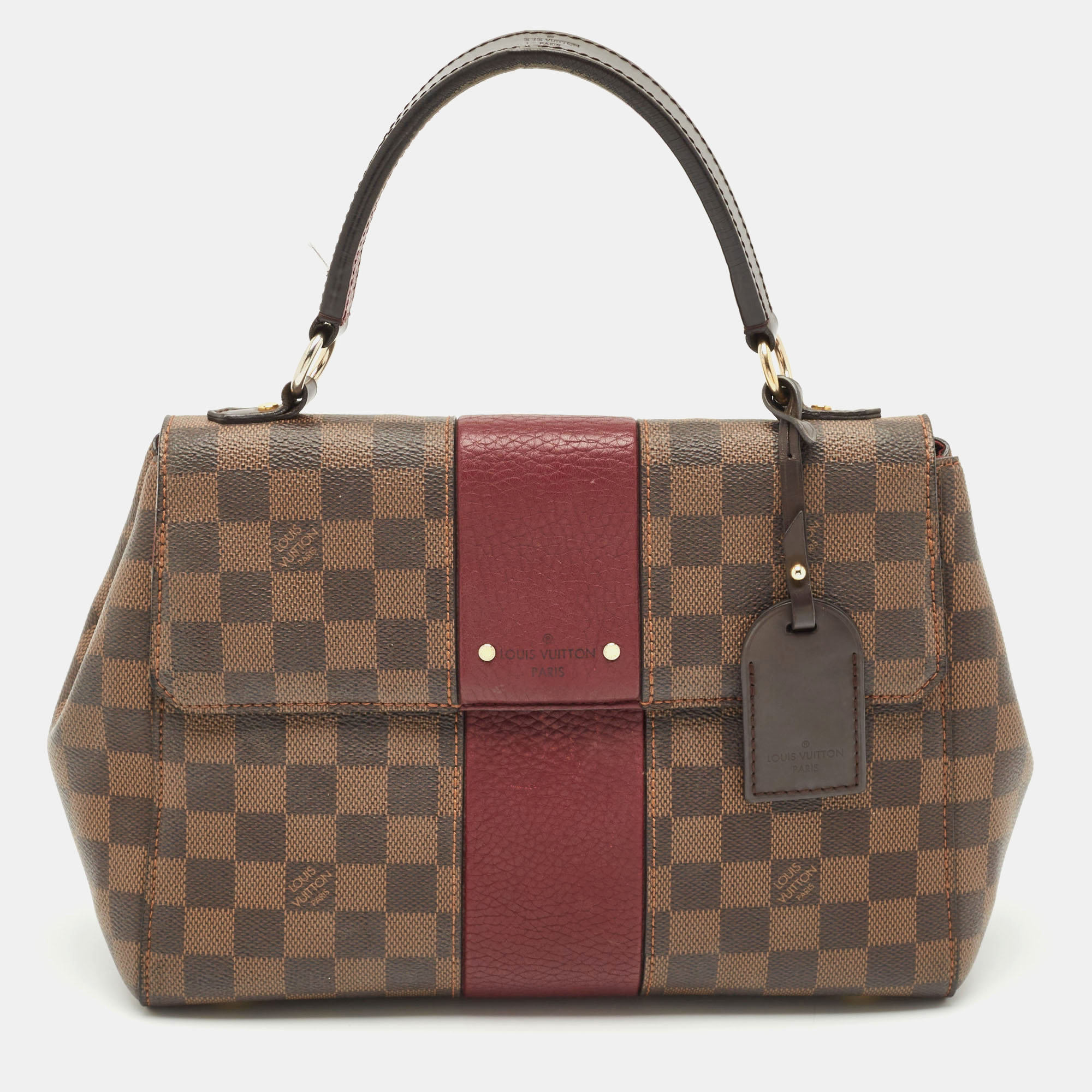 

Louis Vuitton Bordeaux Damier Ebene Canvas Bond Street Bag, Burgundy