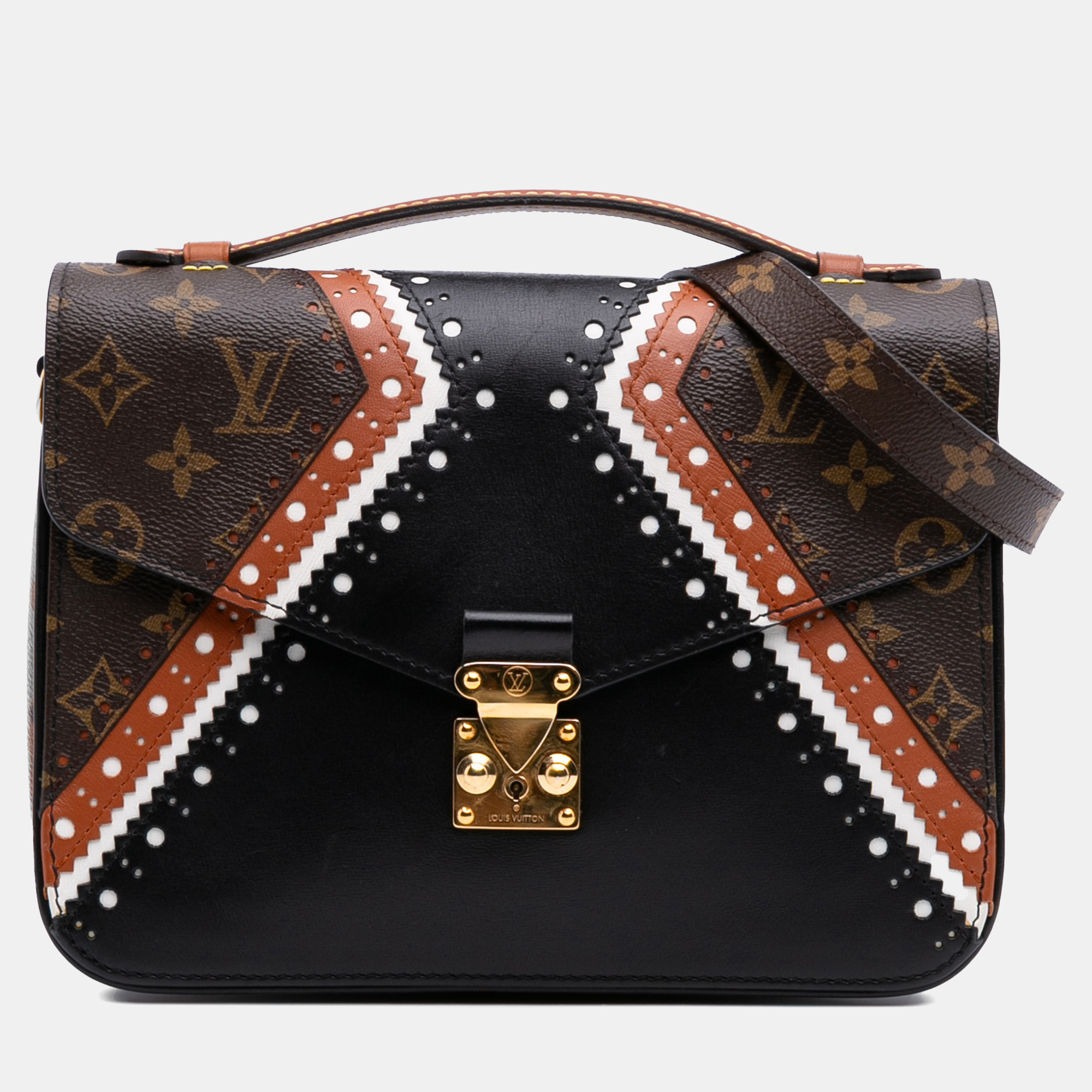 

Louis Vuitton Black/Brown Monogram Brogue Pochette Metis