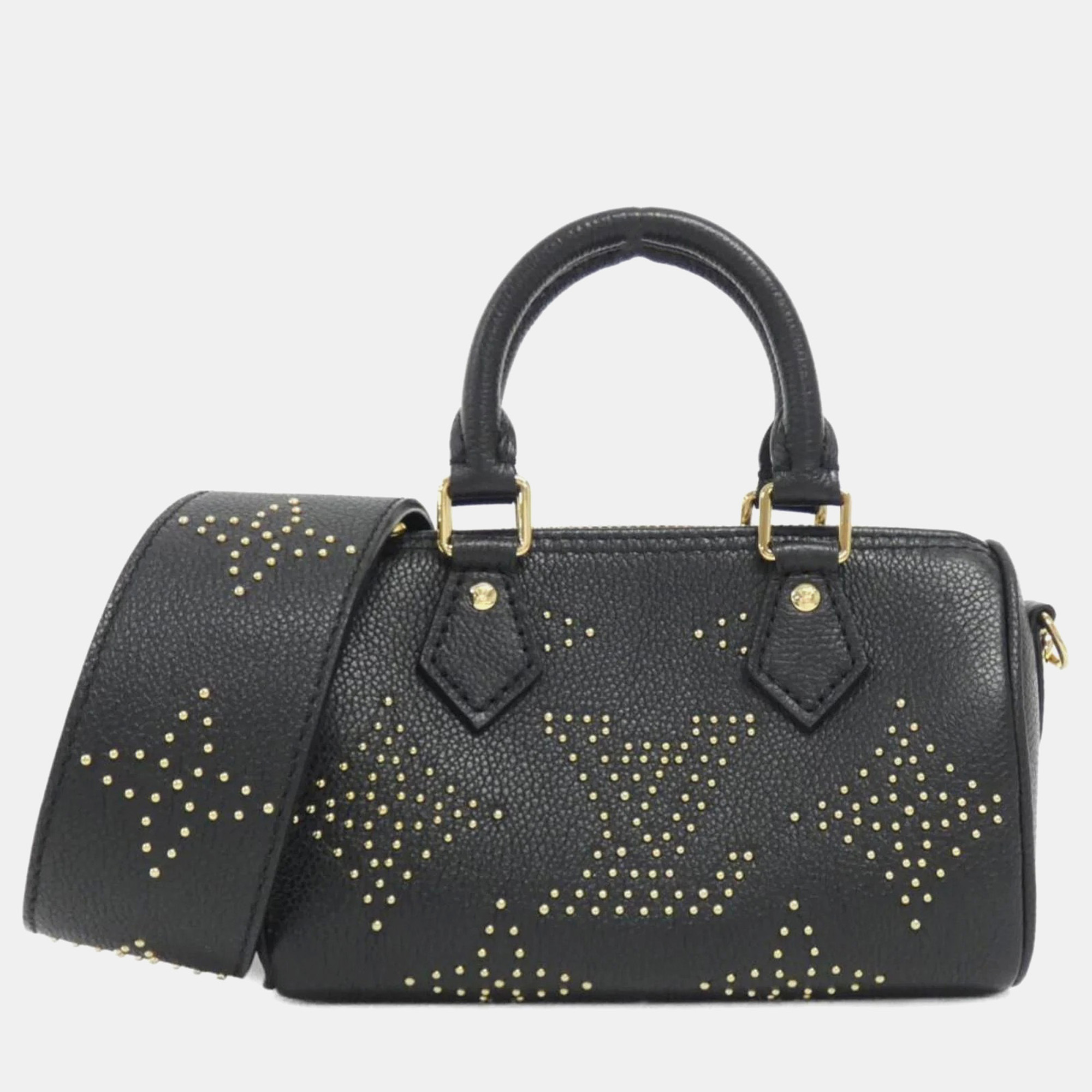 

Louis Vuitton Nano Speedy Black Monogram Empreinte Leather Shoulder Bag