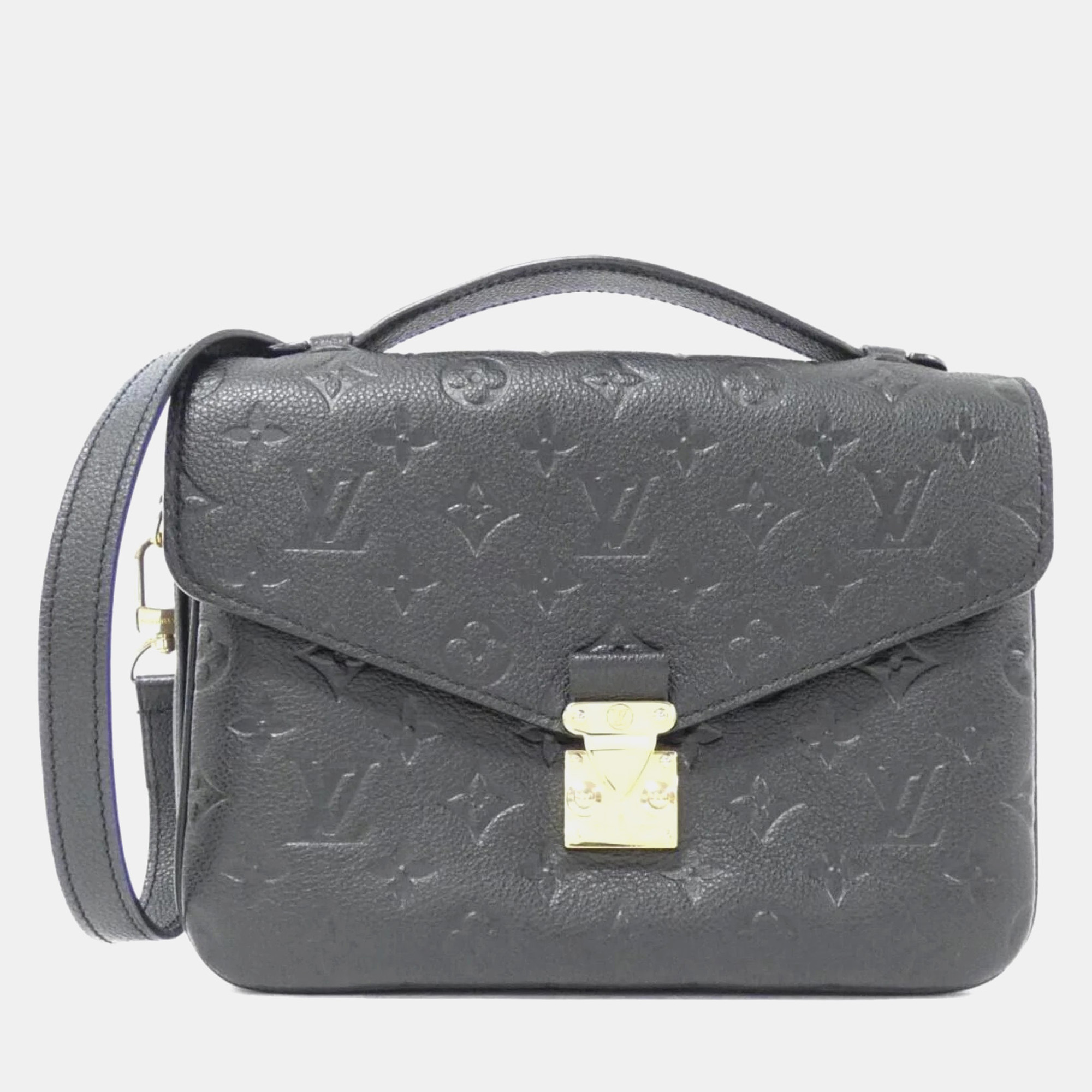 

Louis Vuitton Pochette Metis MM Black Monogram Empreinte Leather Shoulder Bag