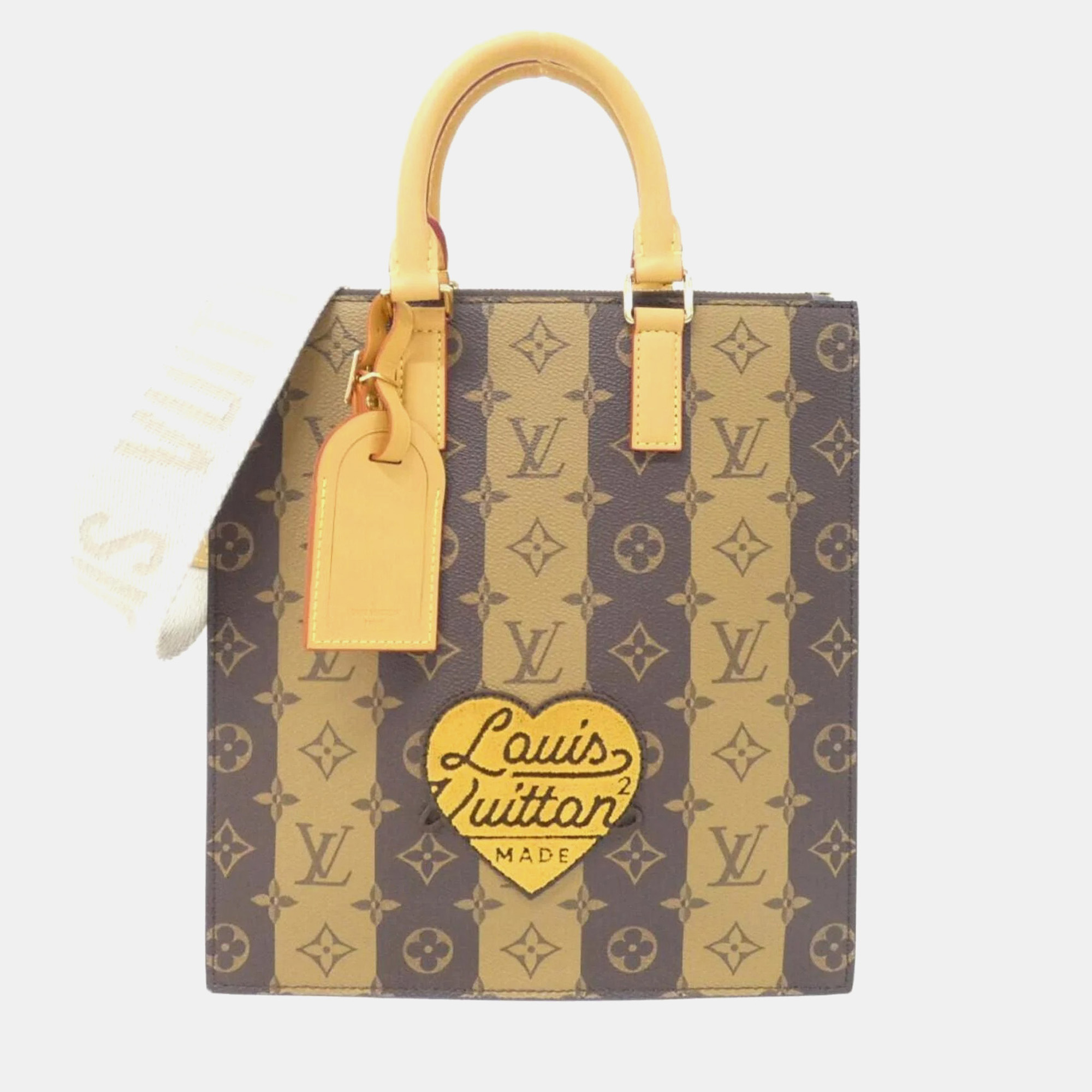 

Louis Vuitton Sac Plat Monogram Stripe Canvas Messenger Bag, Brown