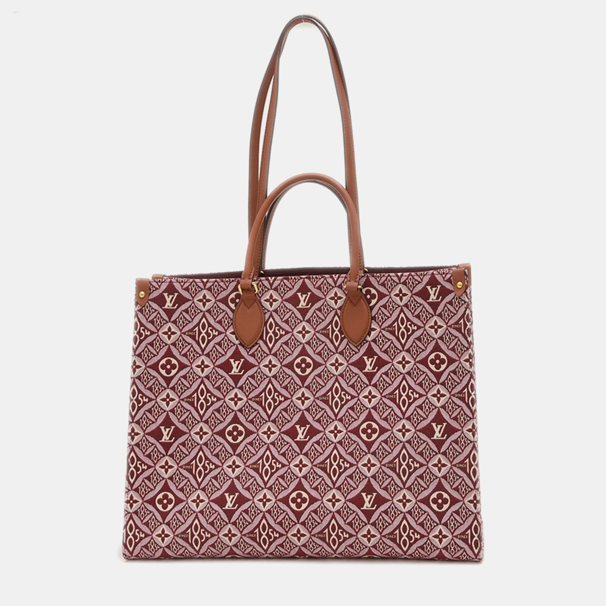 

Louis Vuitton OnTheGo GM Bordeaux/Pink Monogram Jacquard Tote Bag