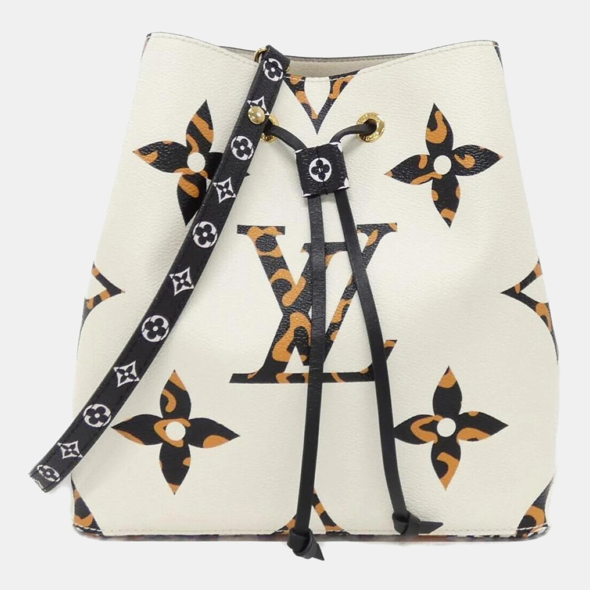 

Louis Vuitton Neo Noe Brown Jungle Giant Monogram Canvas Shoulder Bag, Cream