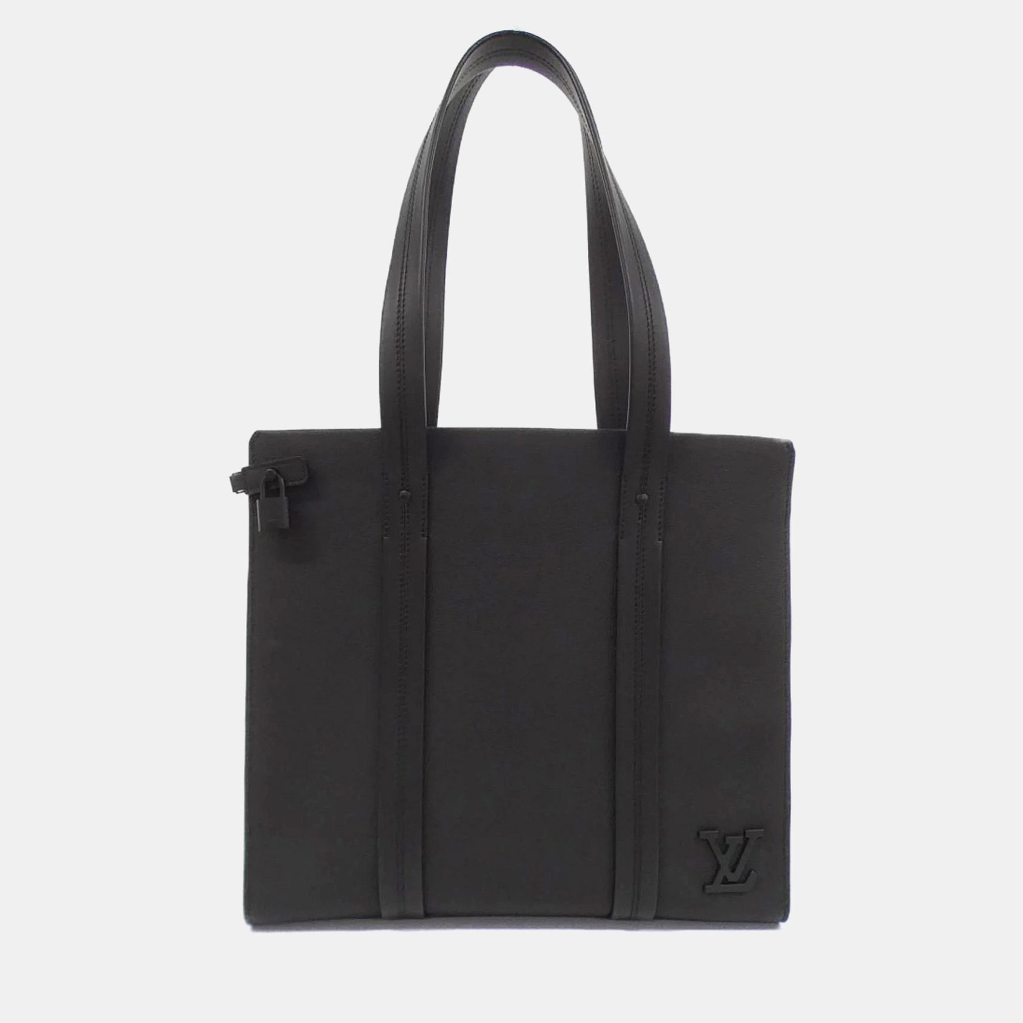 

Louis Vuitton Take Off Aerogram Black Leather Tote Bag