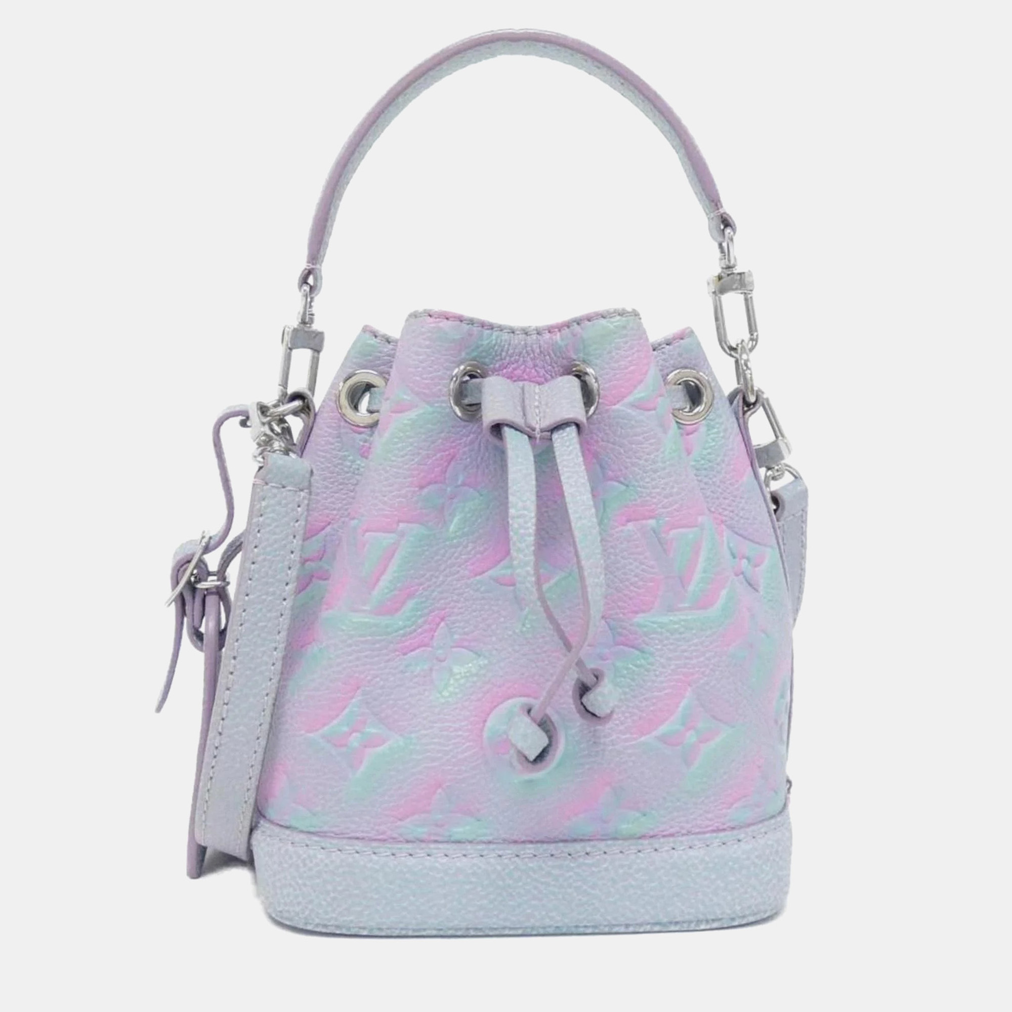 

Louis Vuitton Nano Noe Summer Stardust Lilac Monogram Empreinte Leather Shoulder Bag, Multicolor