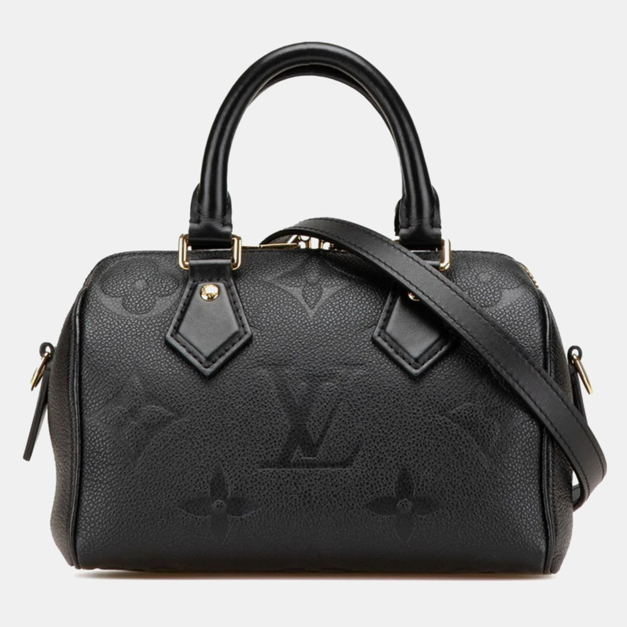 

Louis Vuitton Speedy Bandouliere 20 Black Monogram Empreinte Leather Shoulder Bag