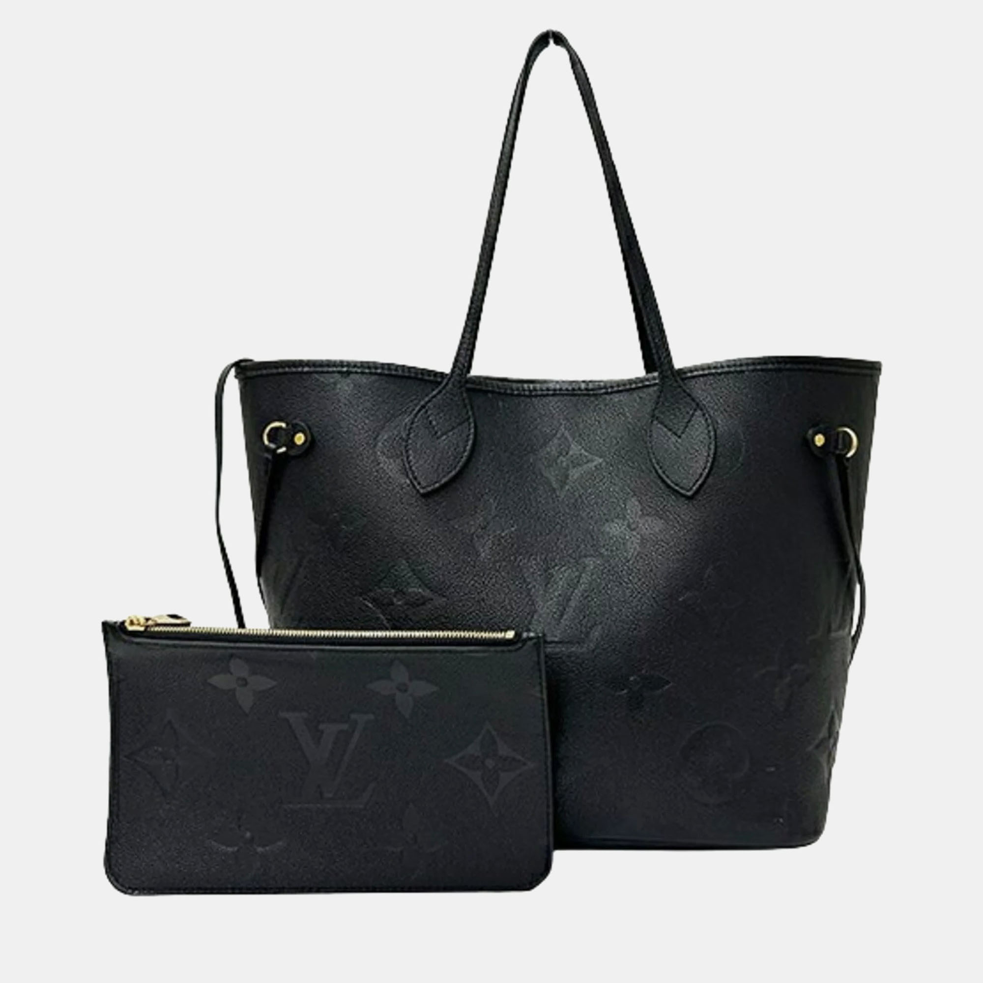 

Louis Vuitton Neverfull MM Black Monogram Empreinte Leather Tote Bag