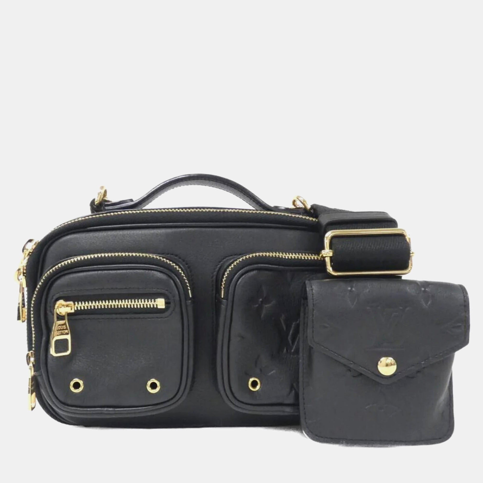 

Louis Vuitton Utility Black Empreinte Leather Crossbody Bag