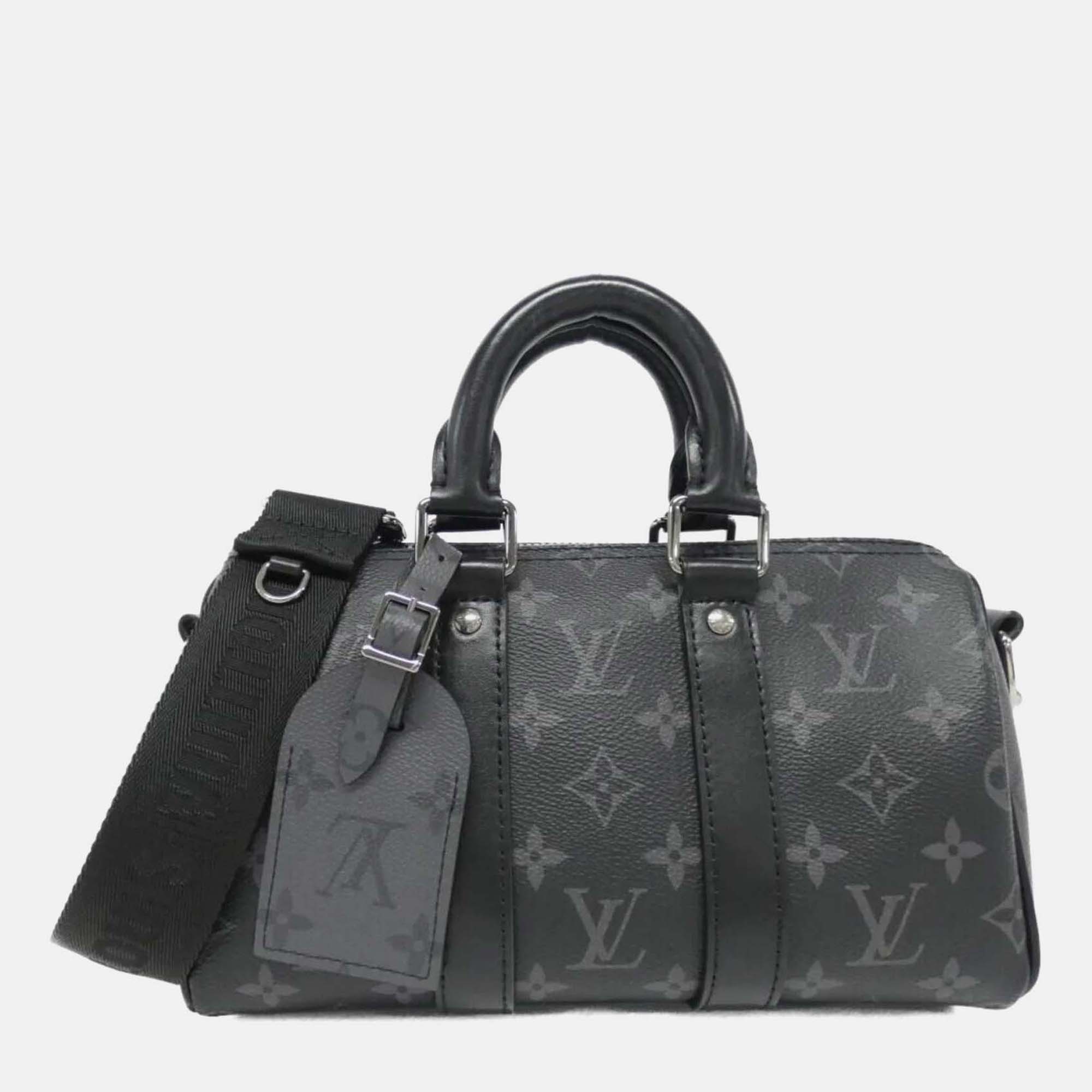 

Louis Vuitton Keepall Bandouliere 25 Monogram Eclipse Reverse Boston Bag, Black