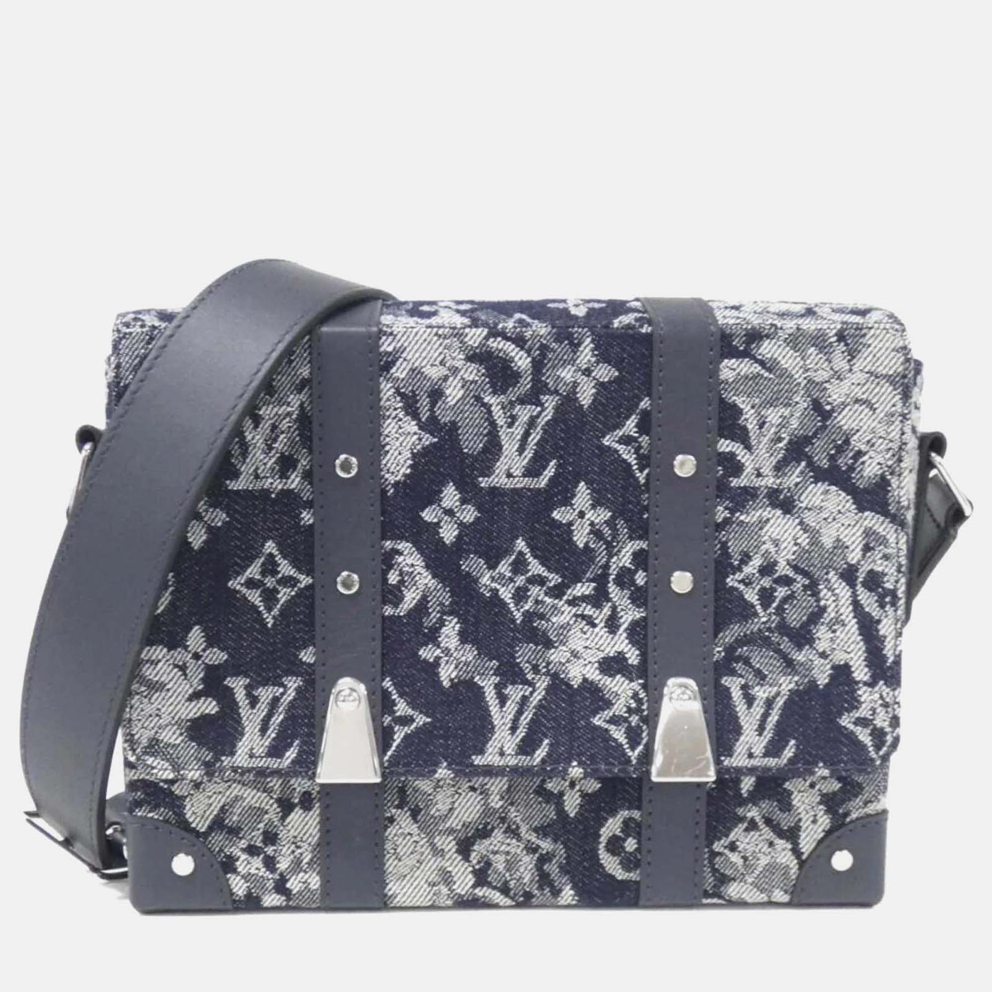 

Louis Vuitton Tapestry Trunk Black Monogram Messenger Shoulder Bag