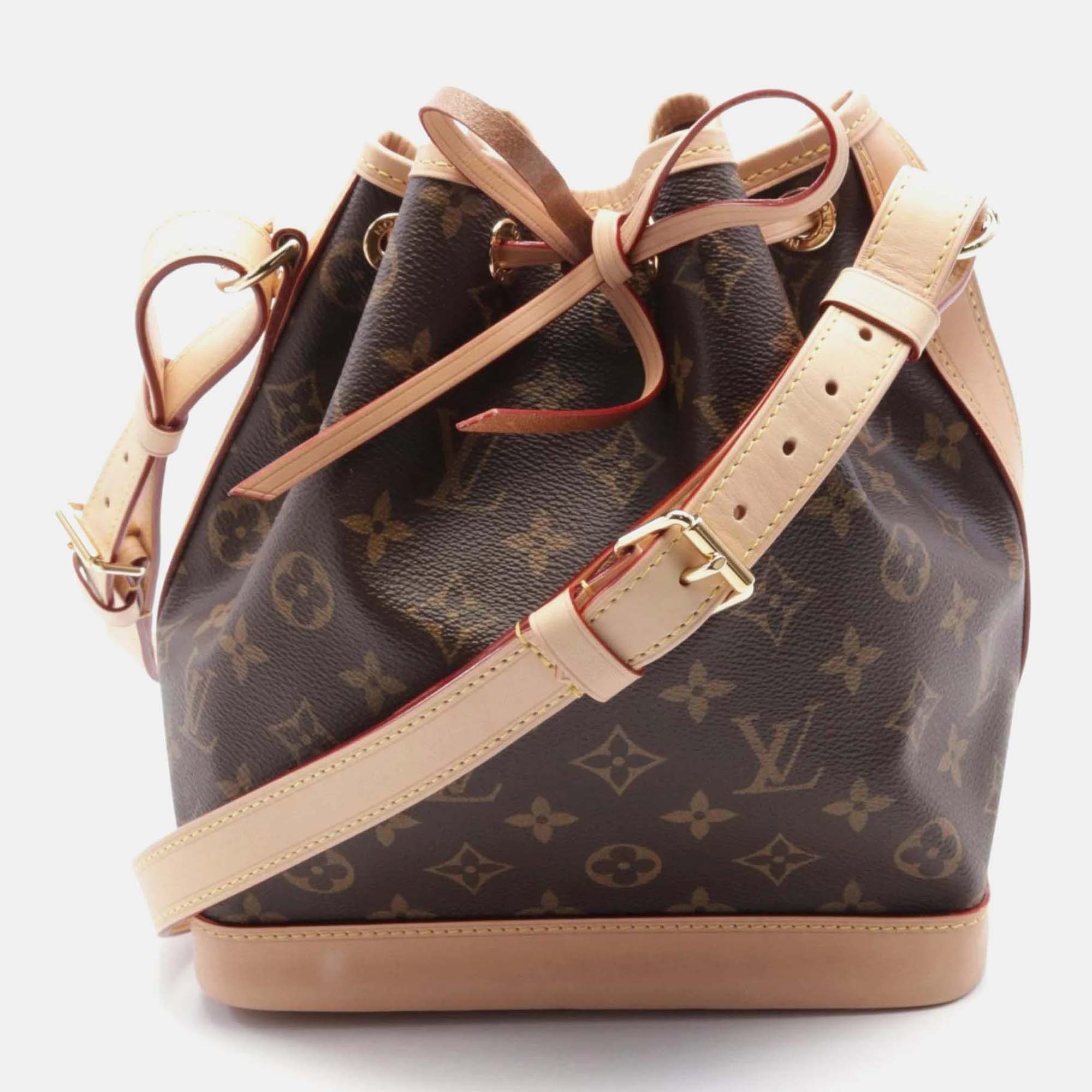 

Louis Vuitton Noe BB Brown Coated Canvas Leather Monogram Shoulder Bag