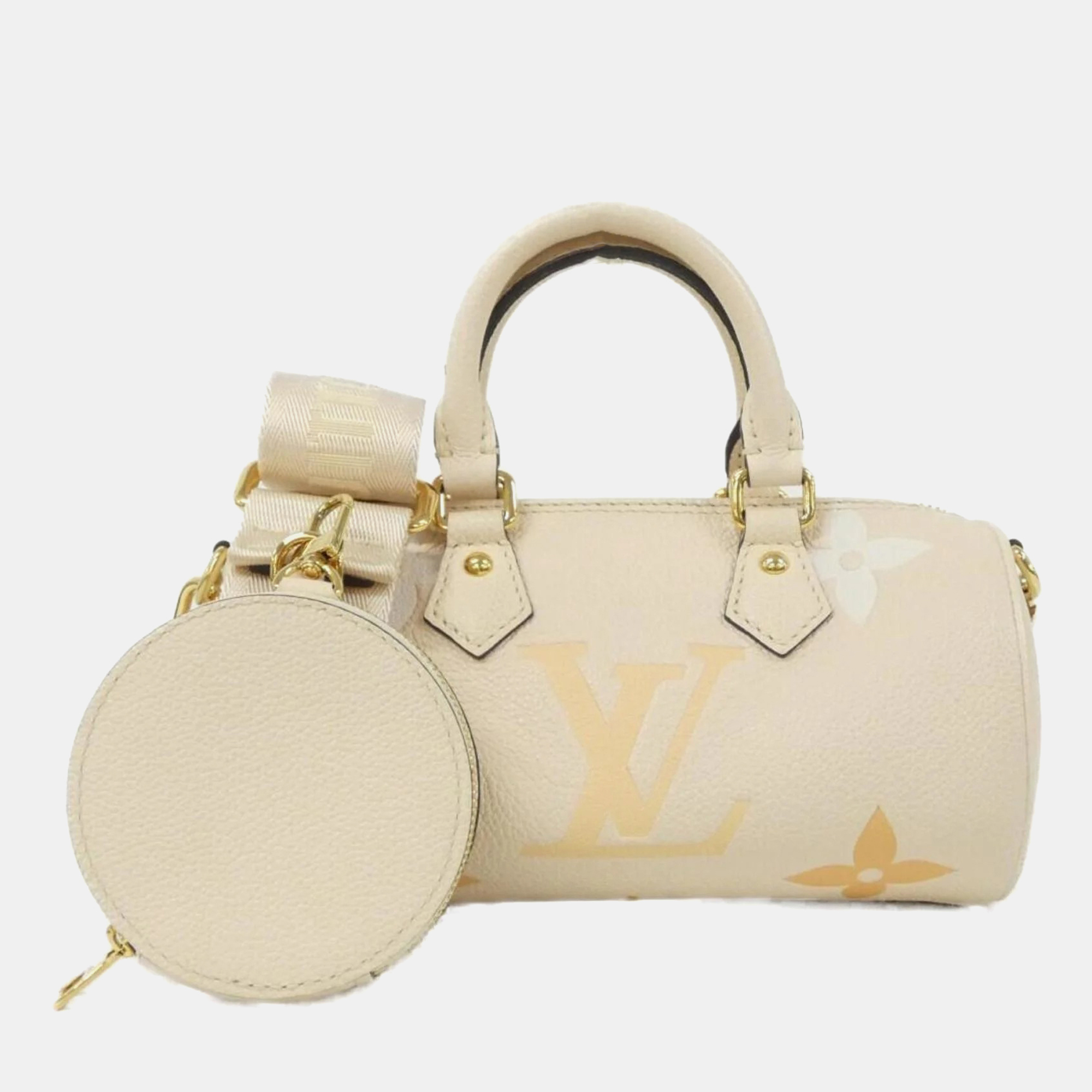 

Louis Vuitton Papillon BB Monogram Empreinte By The Pool Shoulder Bag, Cream