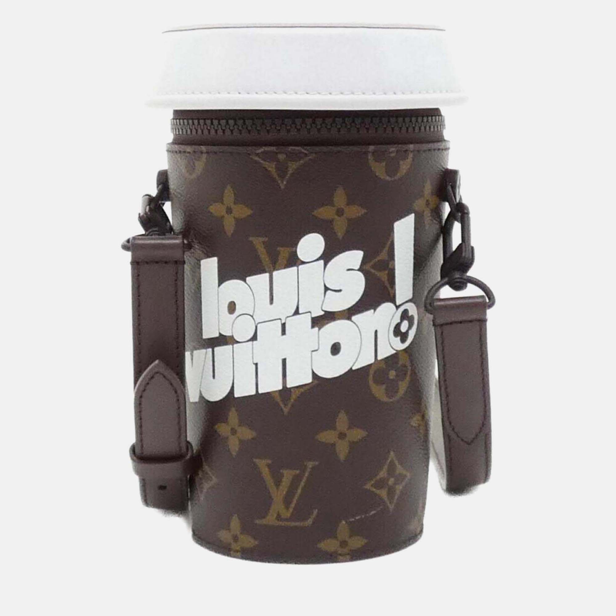 

Louis Vuitton Everyday LV Coffee Cup Brown Coated Canvas Shoulder Bag