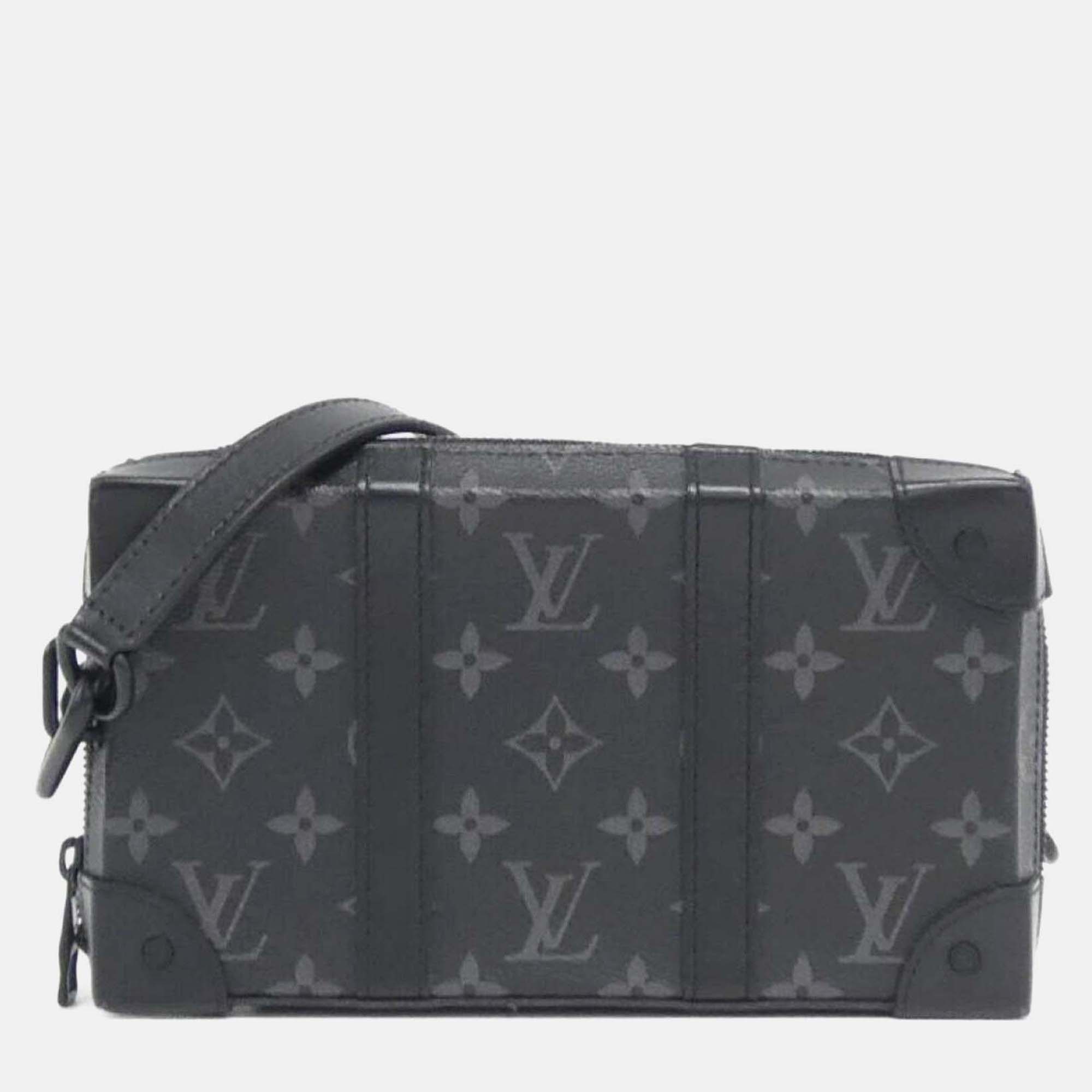 

Louis Vuitton Soft Trunk Monogram Eclipse Canvas Shoulder Bag, Black