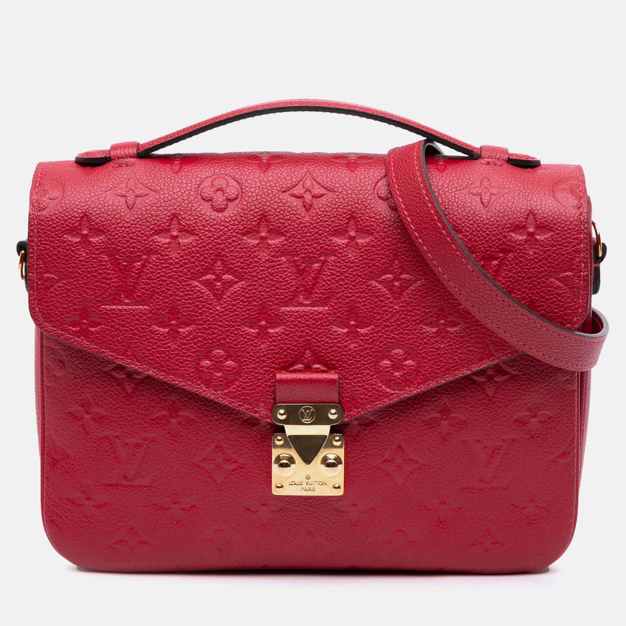 

Louis Vuitton Red Monogram Empreinte Pochette Metis