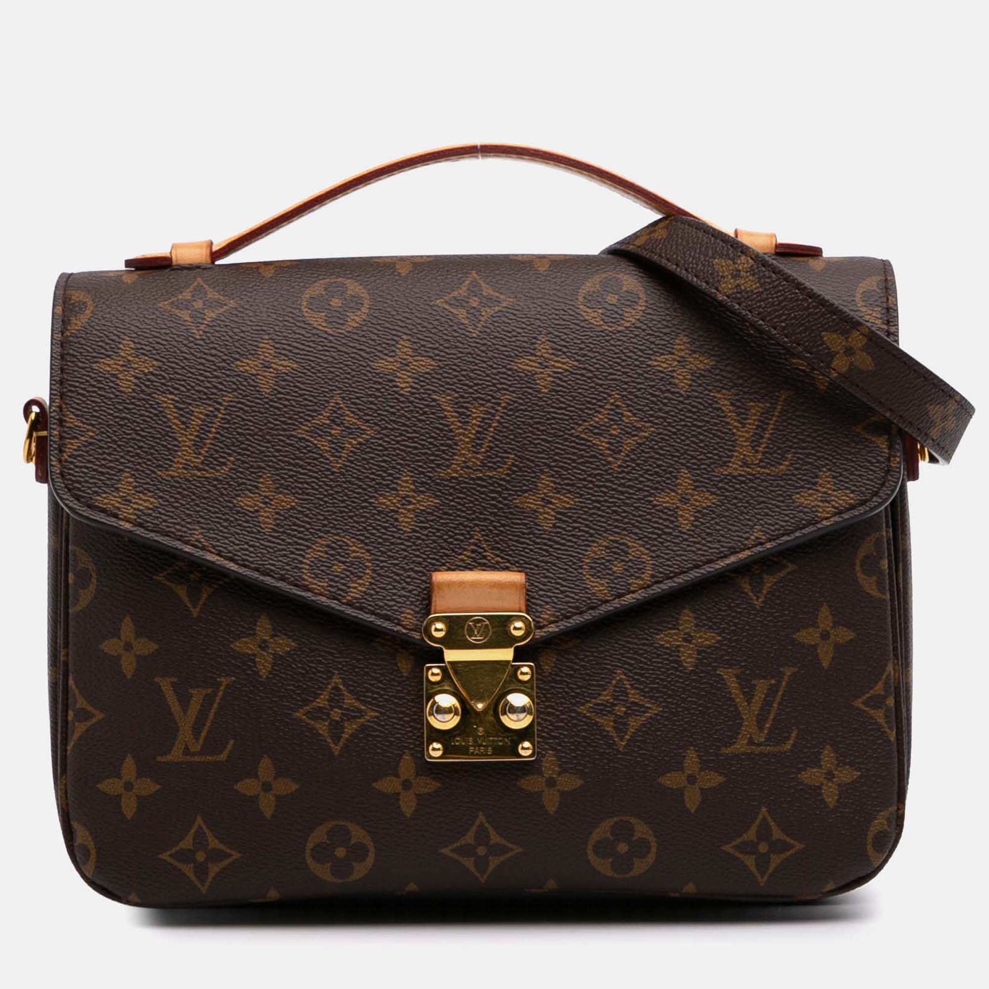 

Louis Vuitton Brown Monogram Pochette Metis
