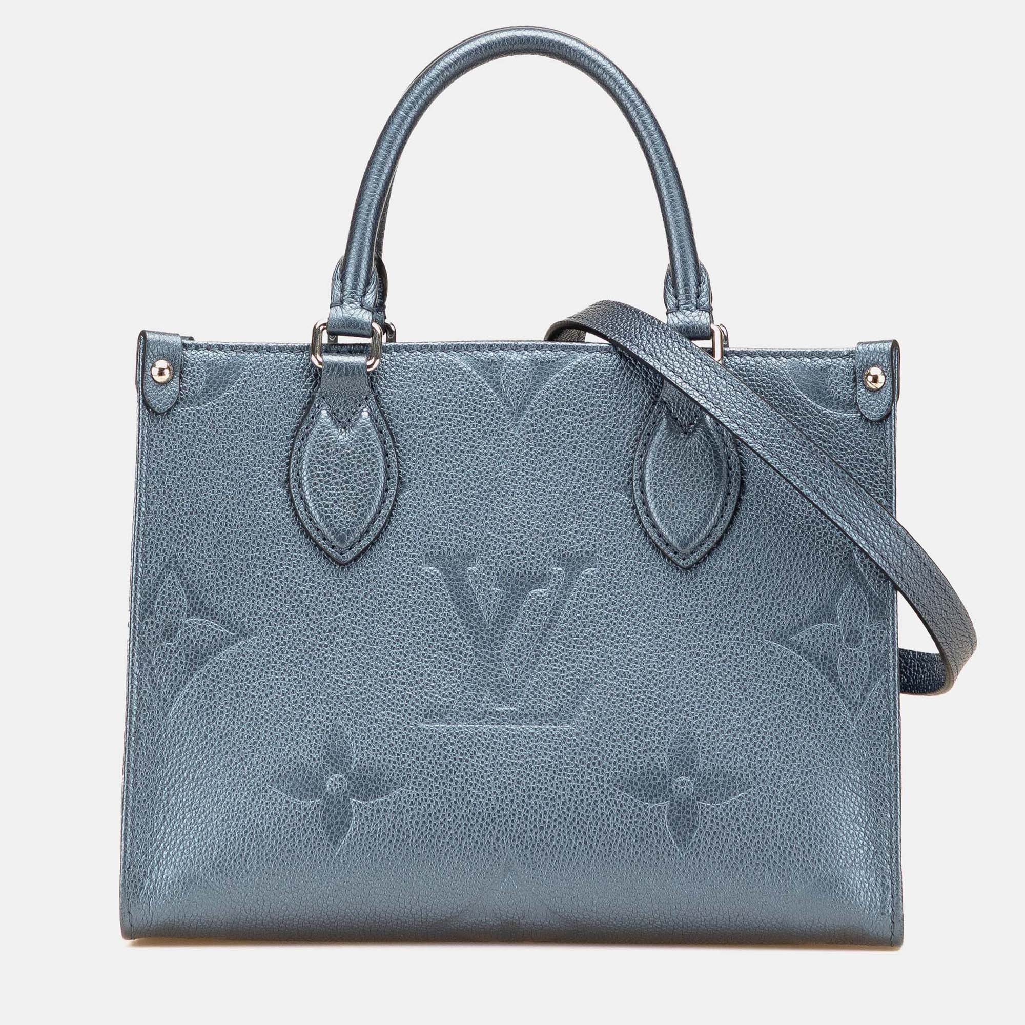 

Louis Vuitton Blue Metallic Monogram Giant Empreinte Onthego PM