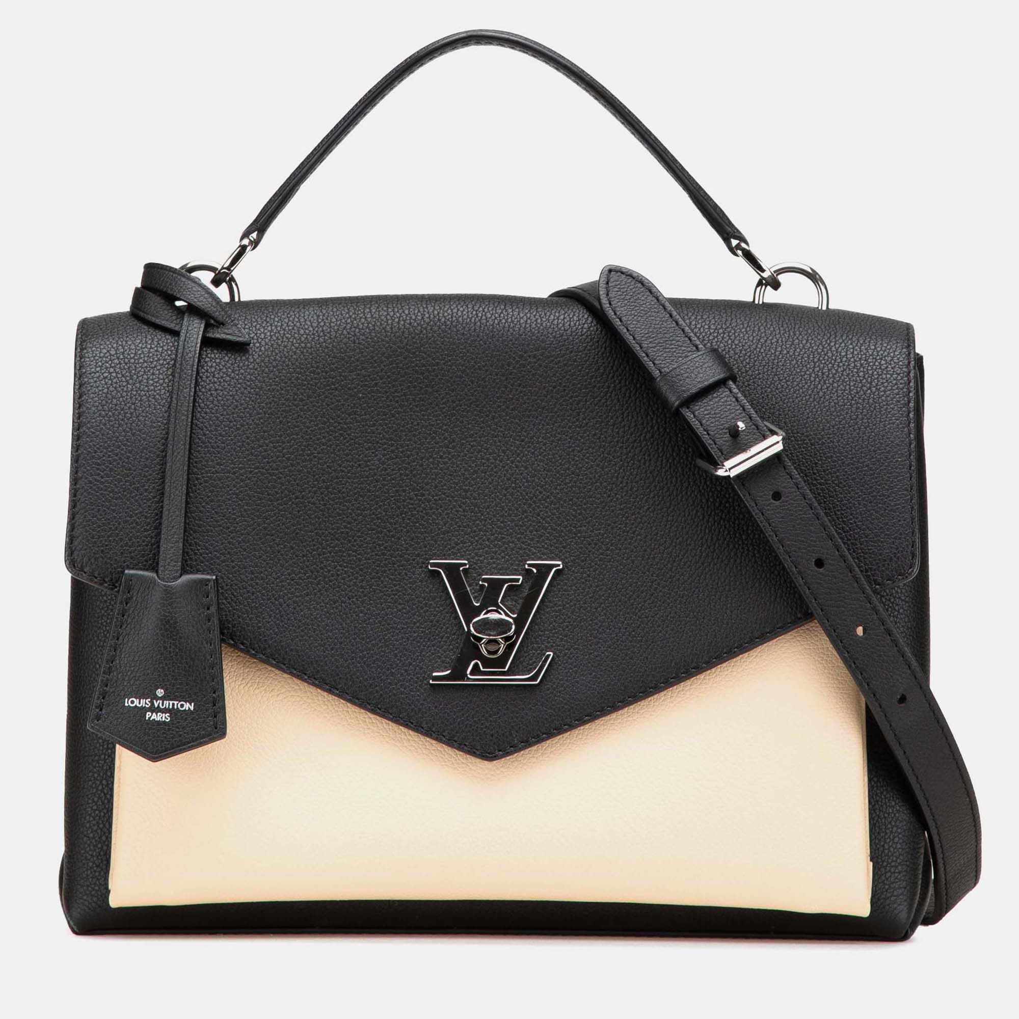 

Louis Vuitton Beige/Black Soft Calfskin MyLockme Top Handle Bag