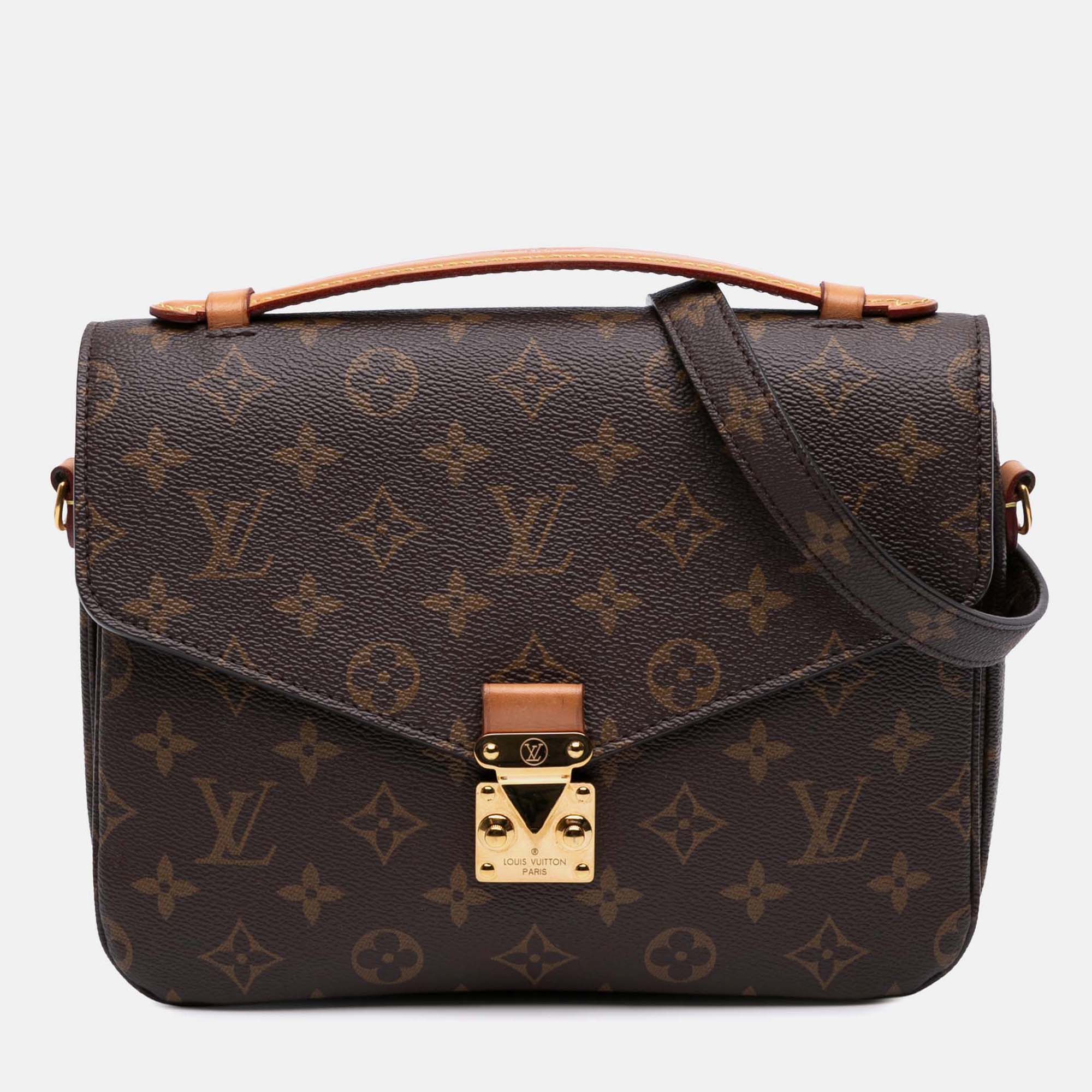 

Louis Vuitton Brown Monogram Pochette Metis