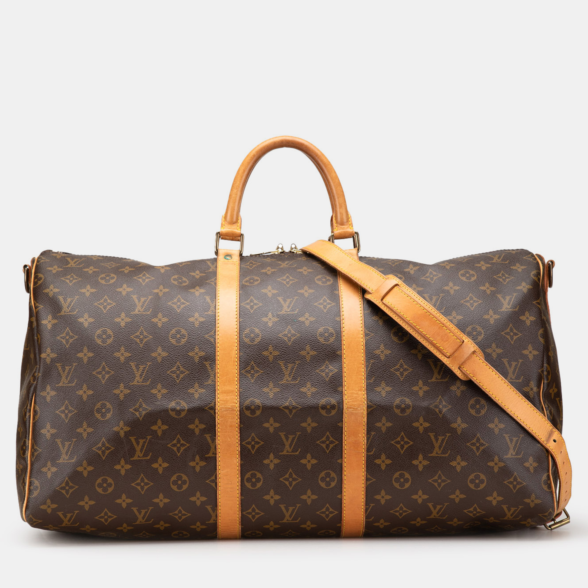 

Louis Vuitton Brown Monogram Keepall Bandouliere 55
