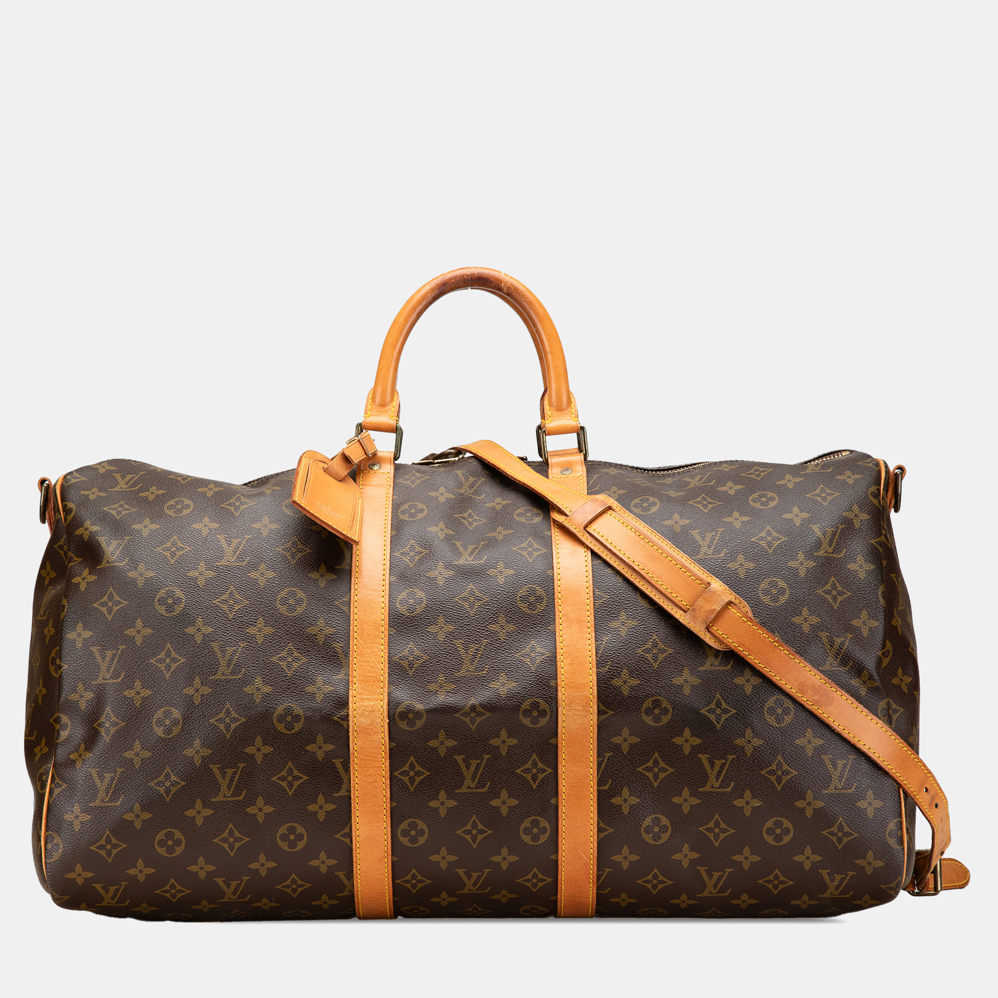 

Louis Vuitton Brown Monogram Keepall Bandouliere 55