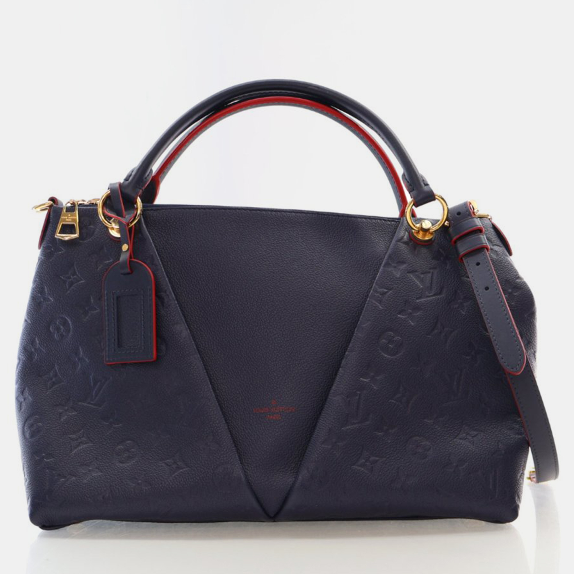 Pre-owned Louis Vuitton Monogram Empreinte V Tote Mm In Blue