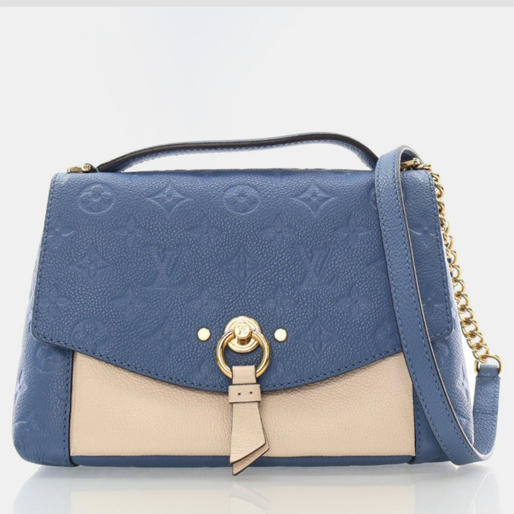 

Louis Vuitton Blanche BB Blue Monogram Empreinte Leather Shoulder Bag