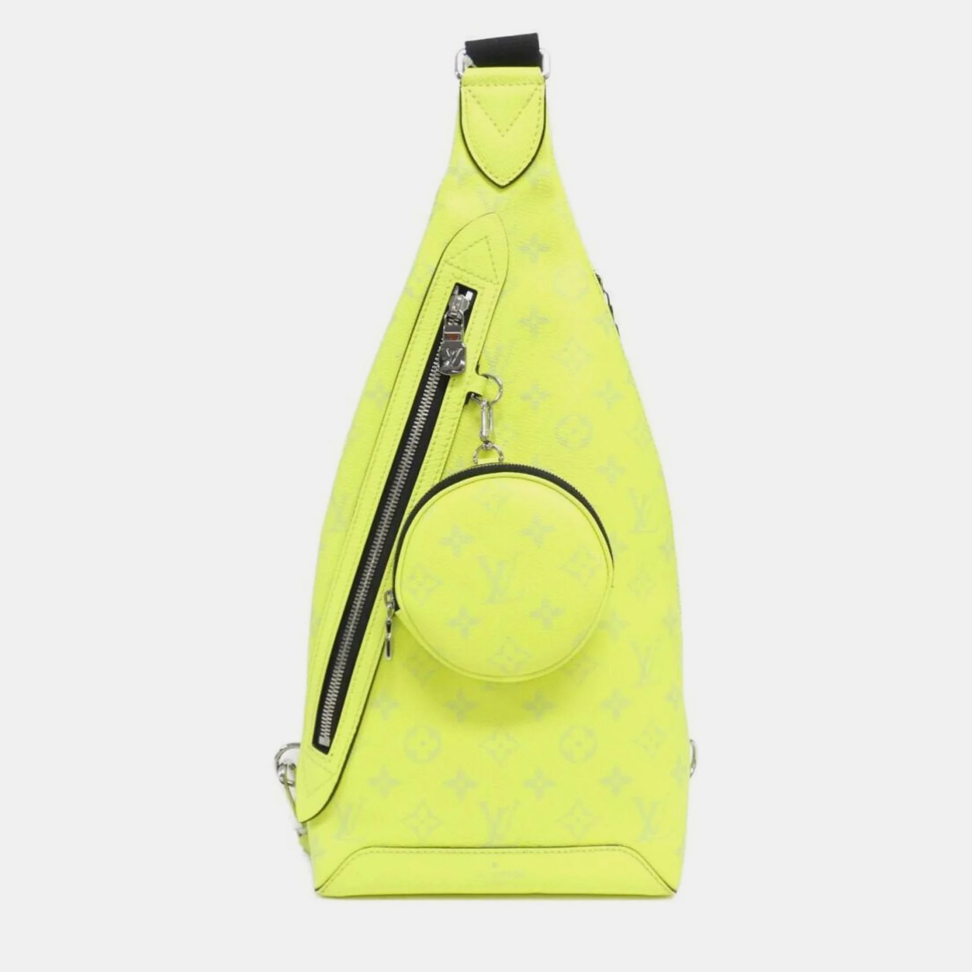 

Louis Vuitton Duo Sling Yellow Taigarama Leather Shoulder Bag