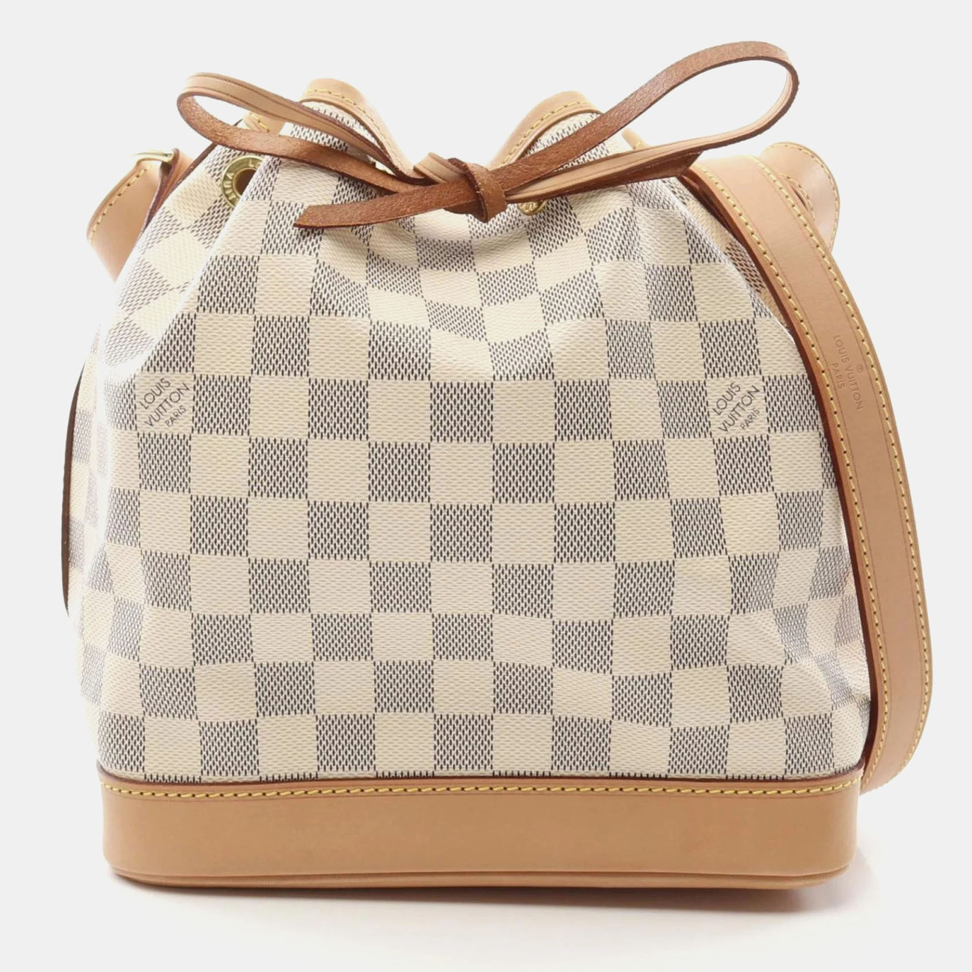 

Louis Vuitton Noe BB Damier Azur White Coated Canvas Leather Shoulder Bag